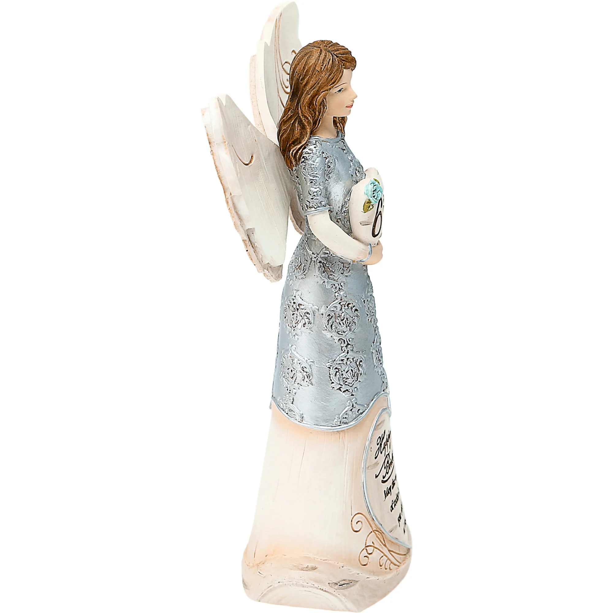 65th Birthday 6" Angel Holding Heart - Image 8