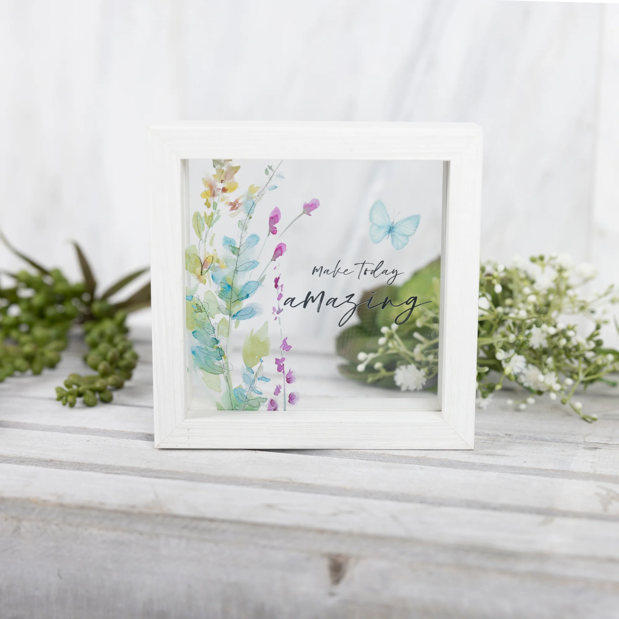 Amazing 5" x 5" Framed Glass Plaque - Image 2
