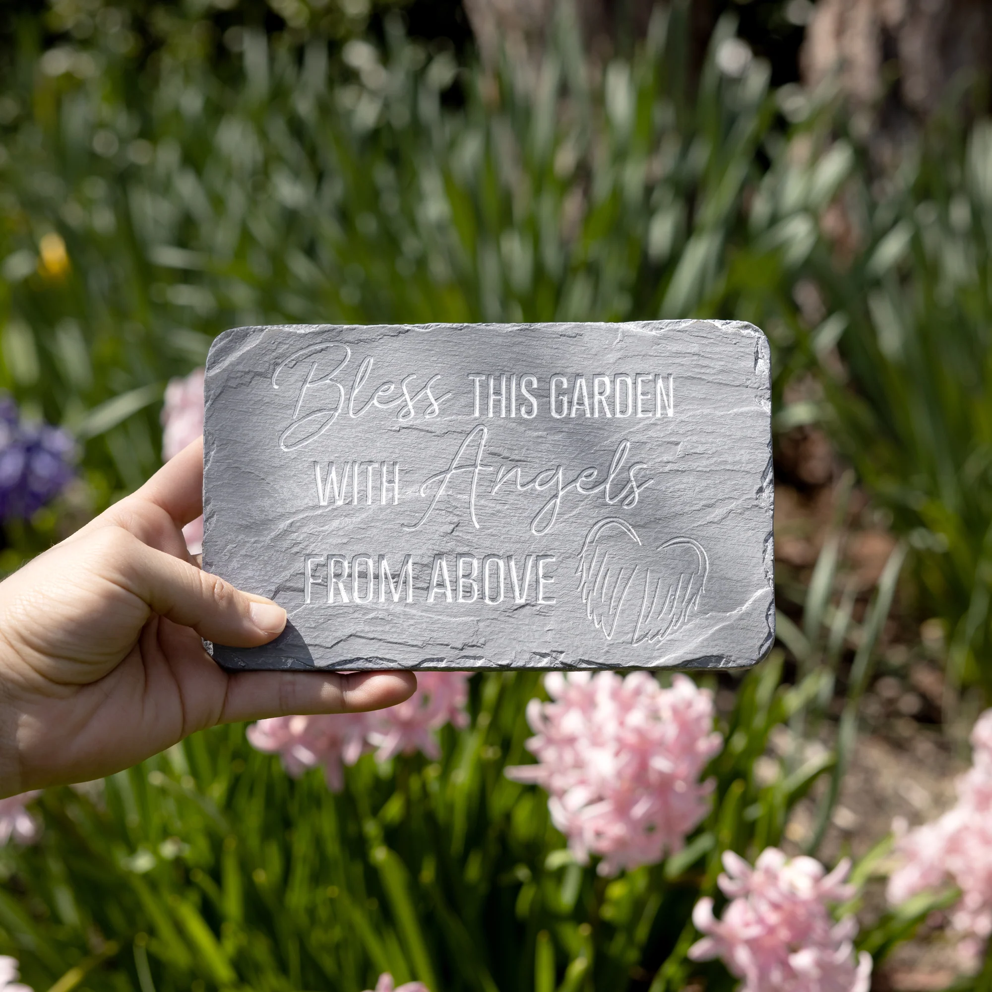 Angels from Above 7" x 4.25" Garden Stone - Image 2
