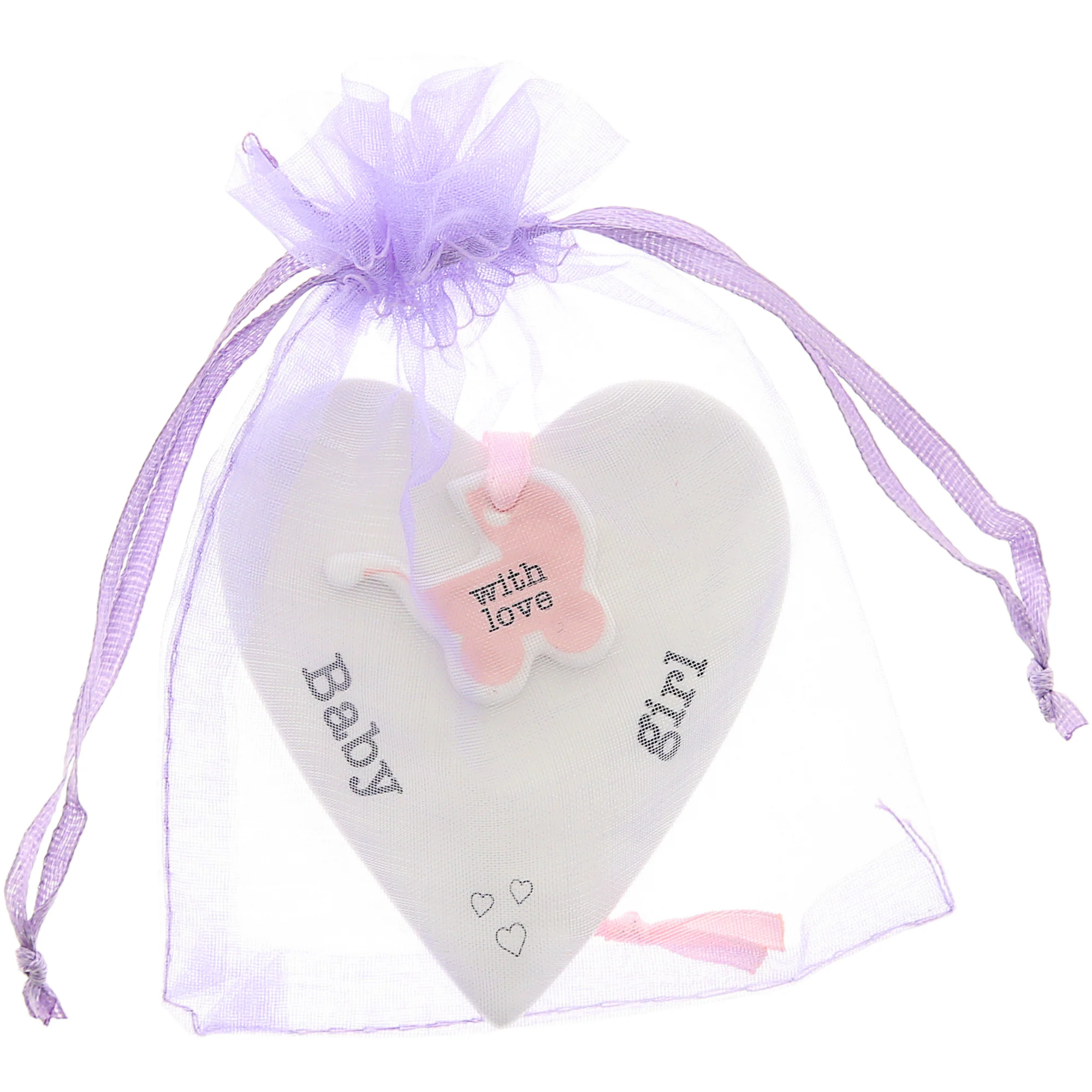 Baby Girl 3" Ceramic Keepsake Heart Plaque - Image 6