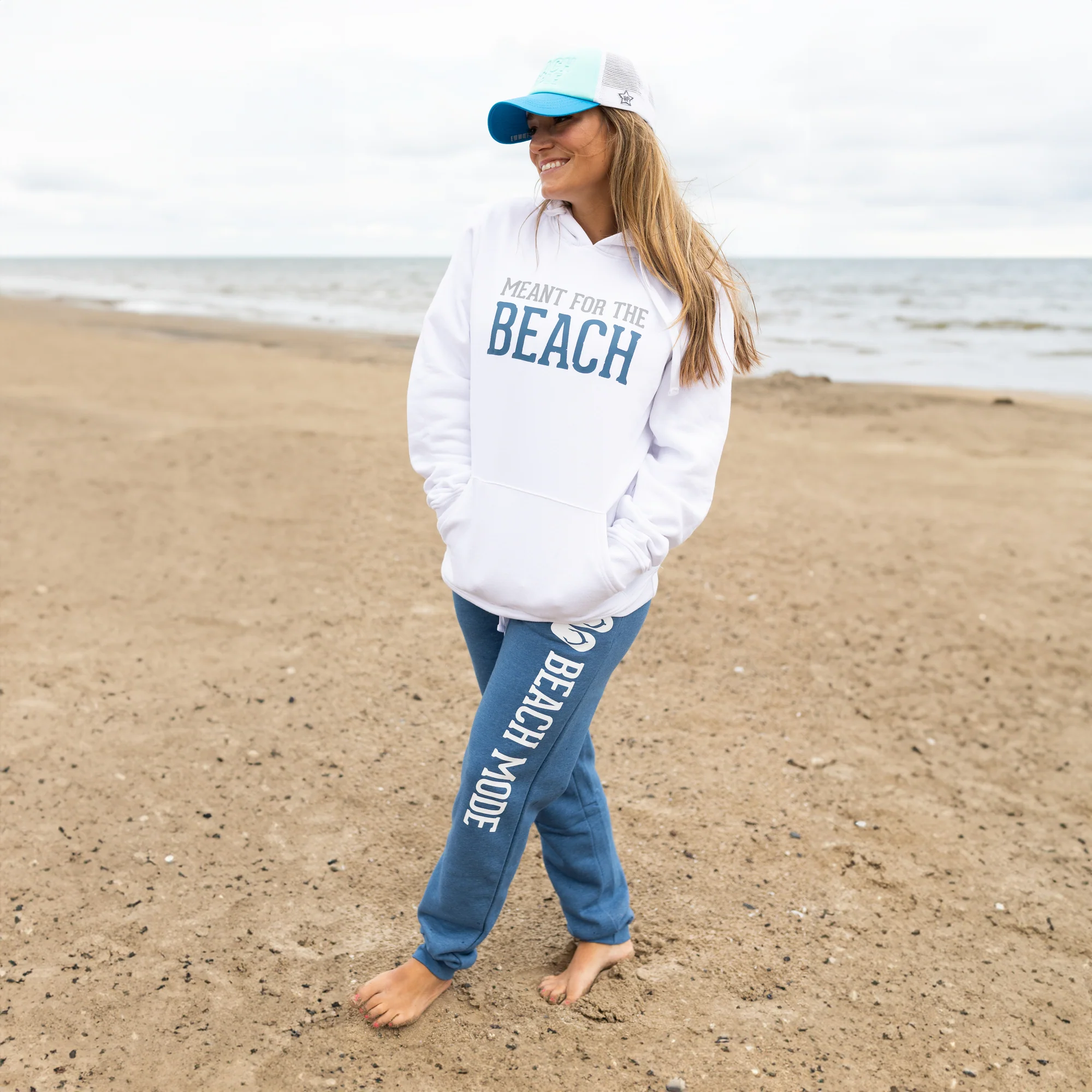 Beach Mode Small Blue Unisex Jogger - Image 2