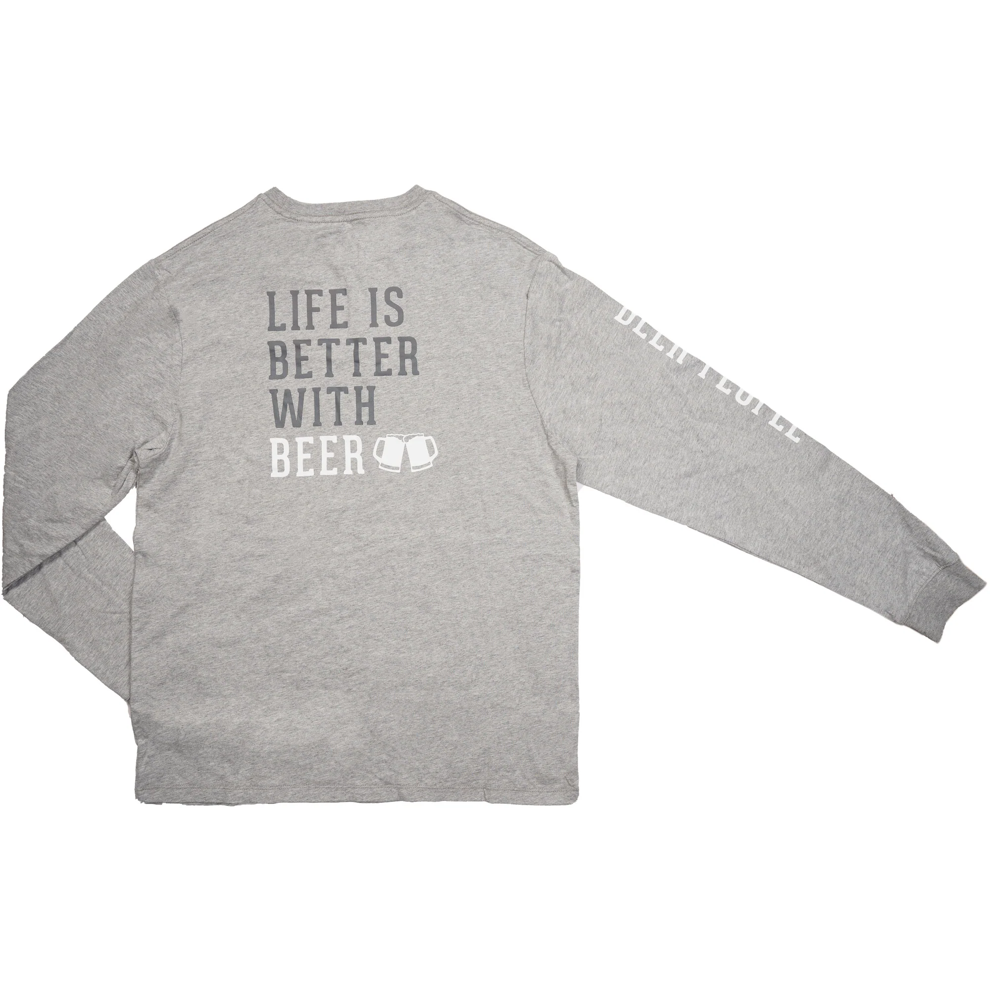 Beer People Small Heather Gray Unisex Long Sleeve T-Shirt - Image 36