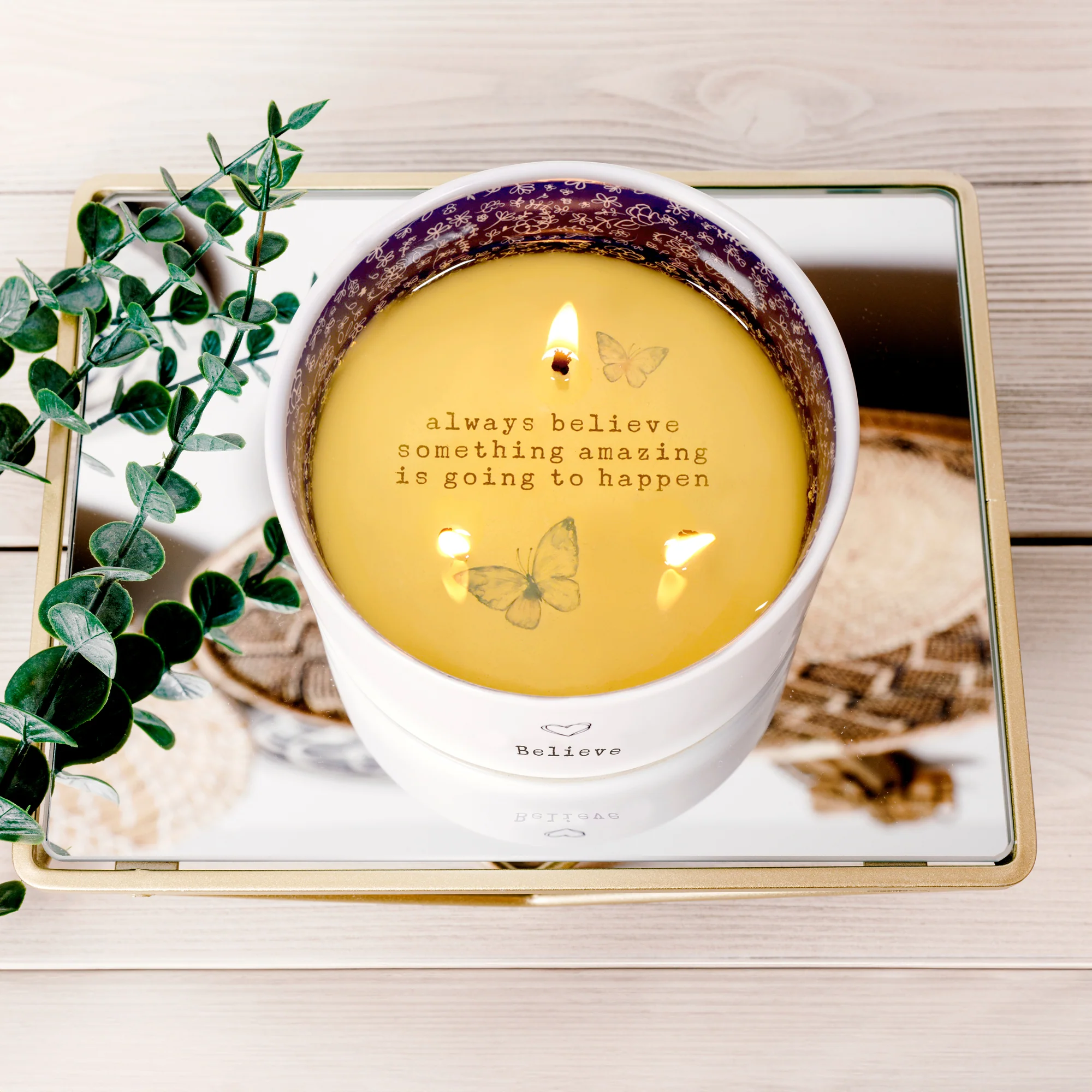 Believe 10 oz 100% Soy Wax Reveal, Triple Wick Candle Scent: Tranquility - Image 2