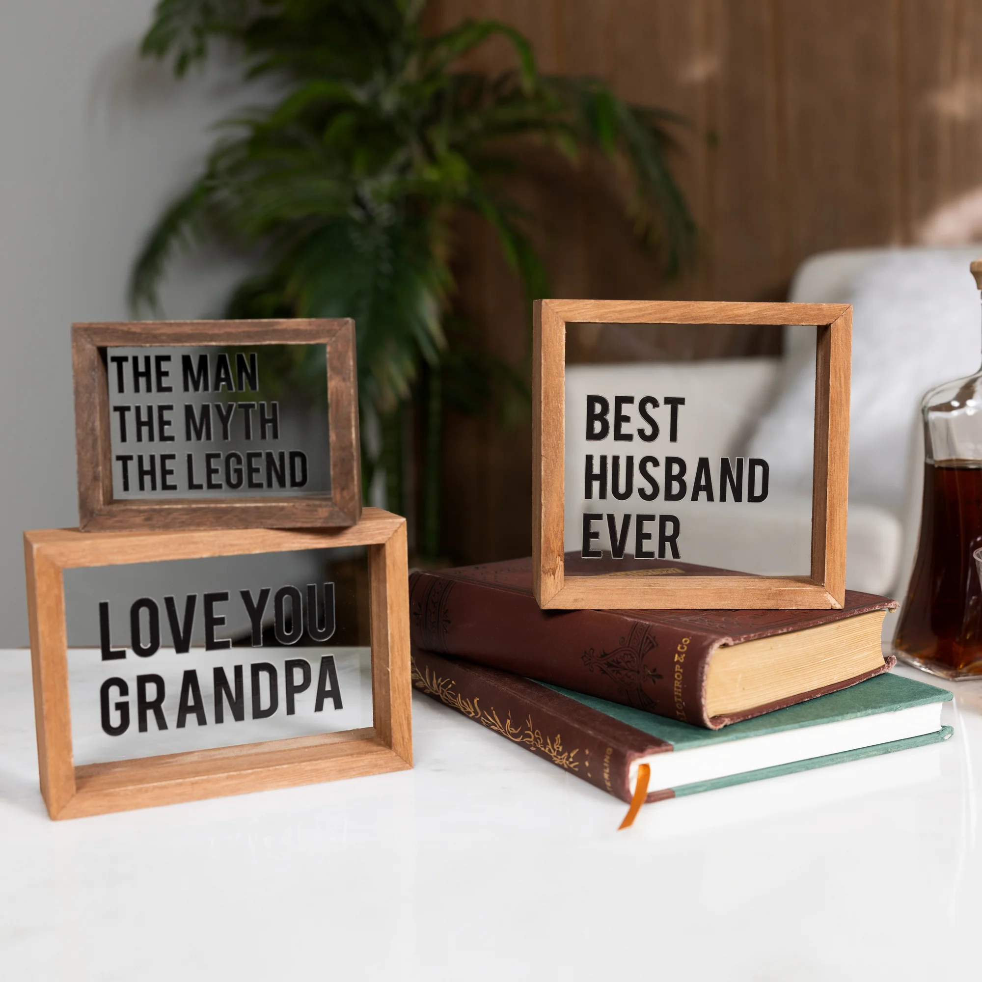 Best Husband Ever 5" x 5" Wood Framed Glass Plaques - Image 6