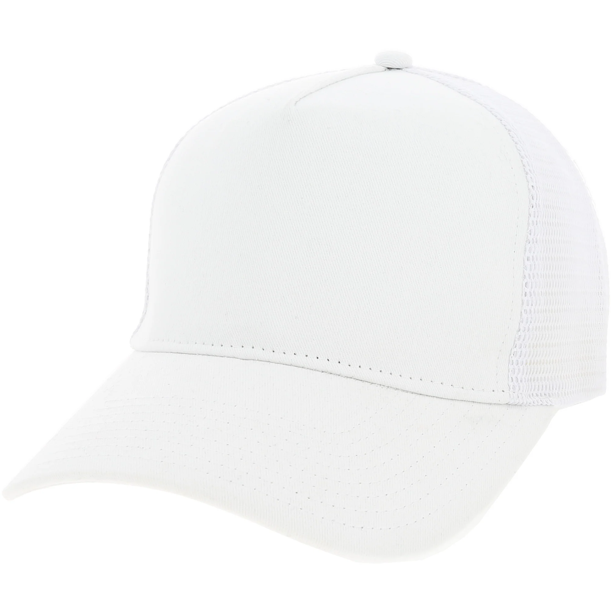 Blank White Mesh White Adjustable Hat - Image 2
