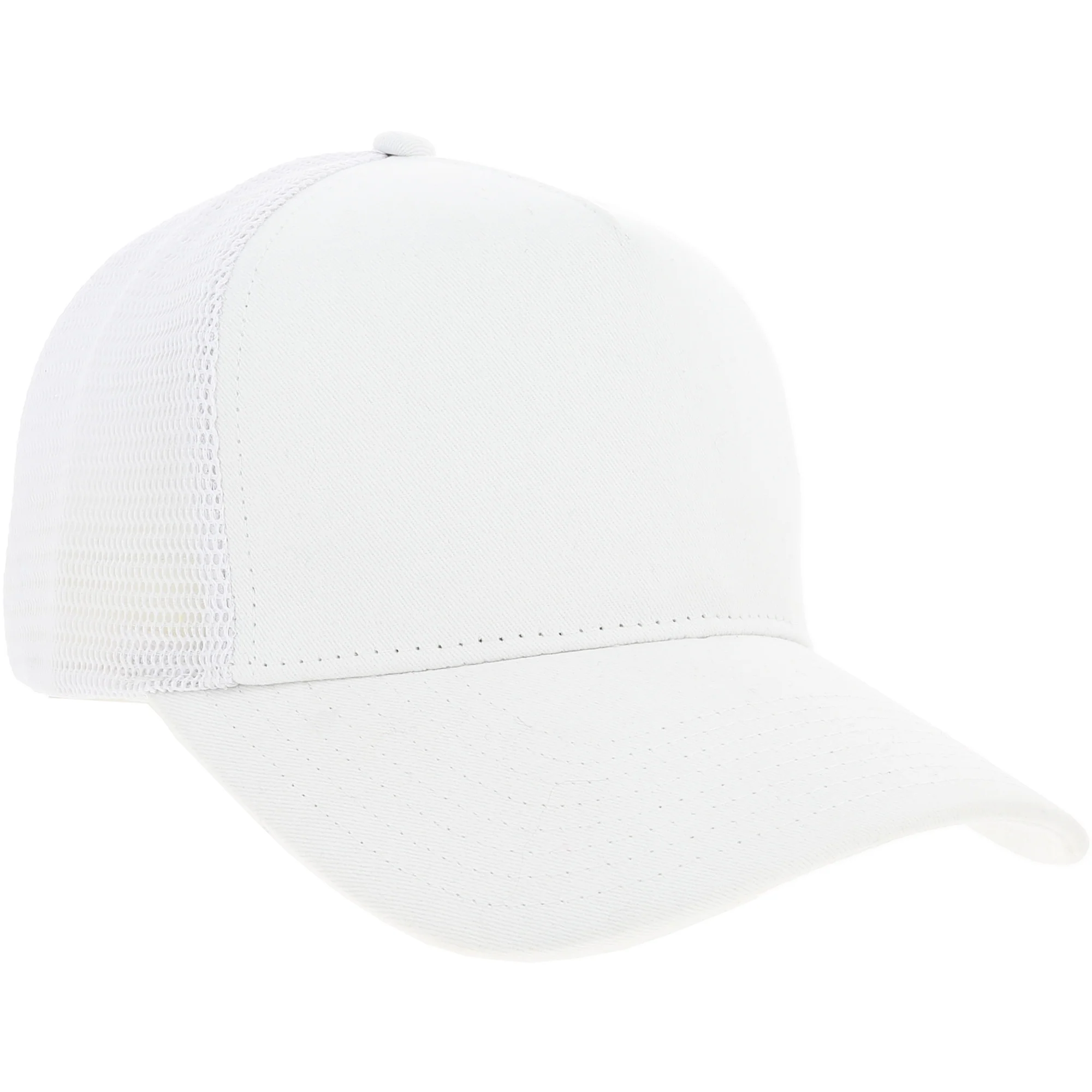 Blank White Mesh White Adjustable Hat - Image 3
