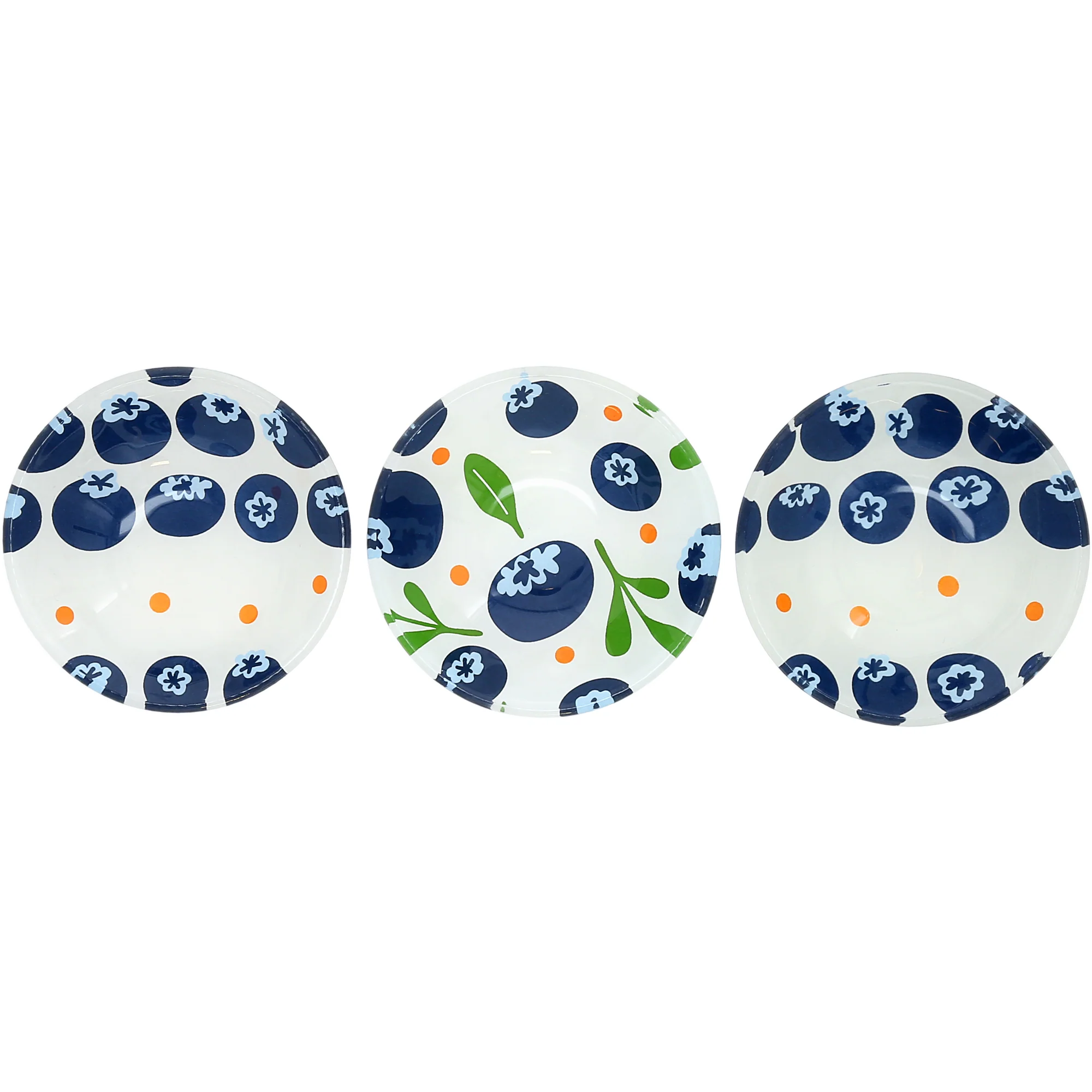 Blueberries 11" Glass Serving Tray with 3 Bowls - Image 11