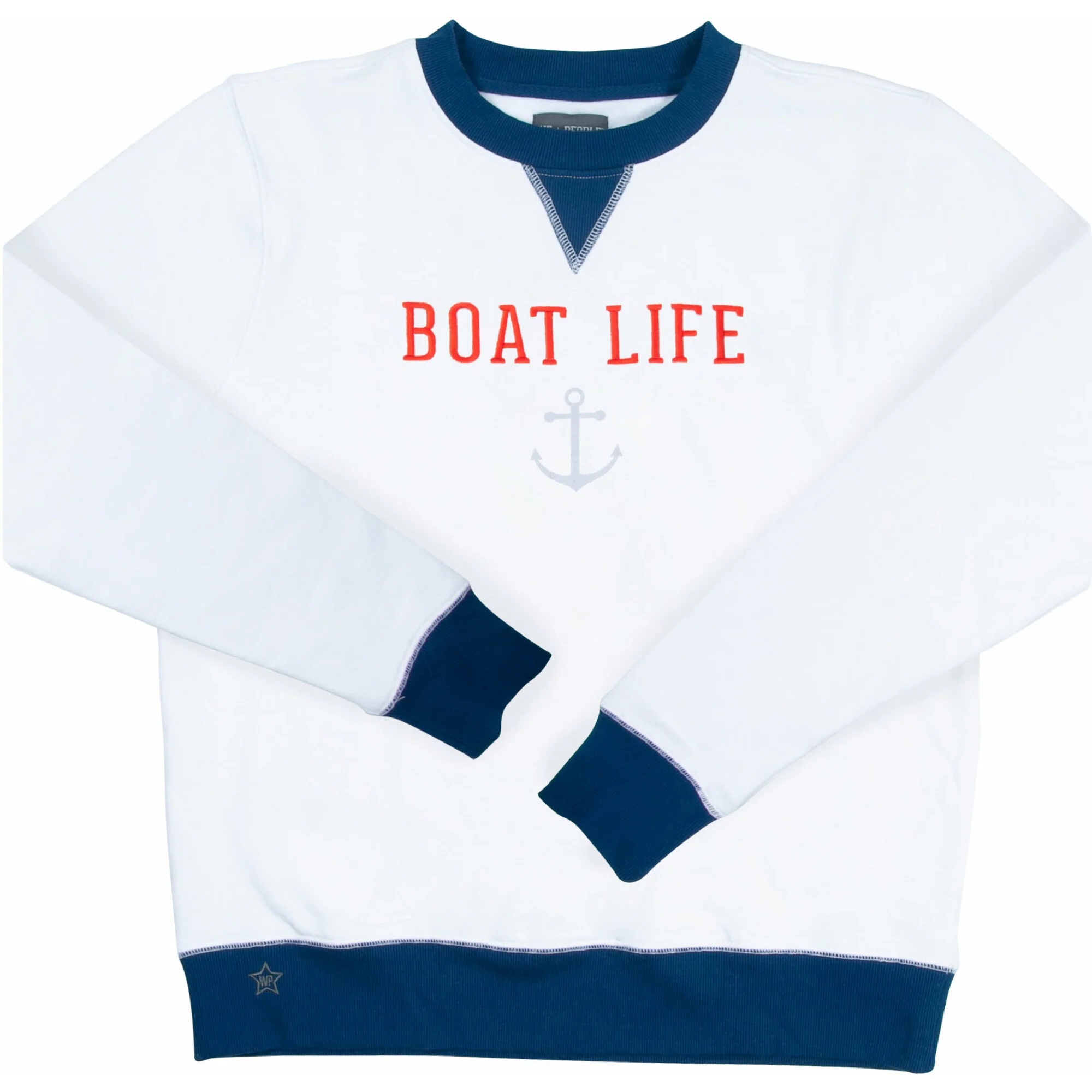 Boat Life S White Unisex Crewneck Sweatshirt - Image 24