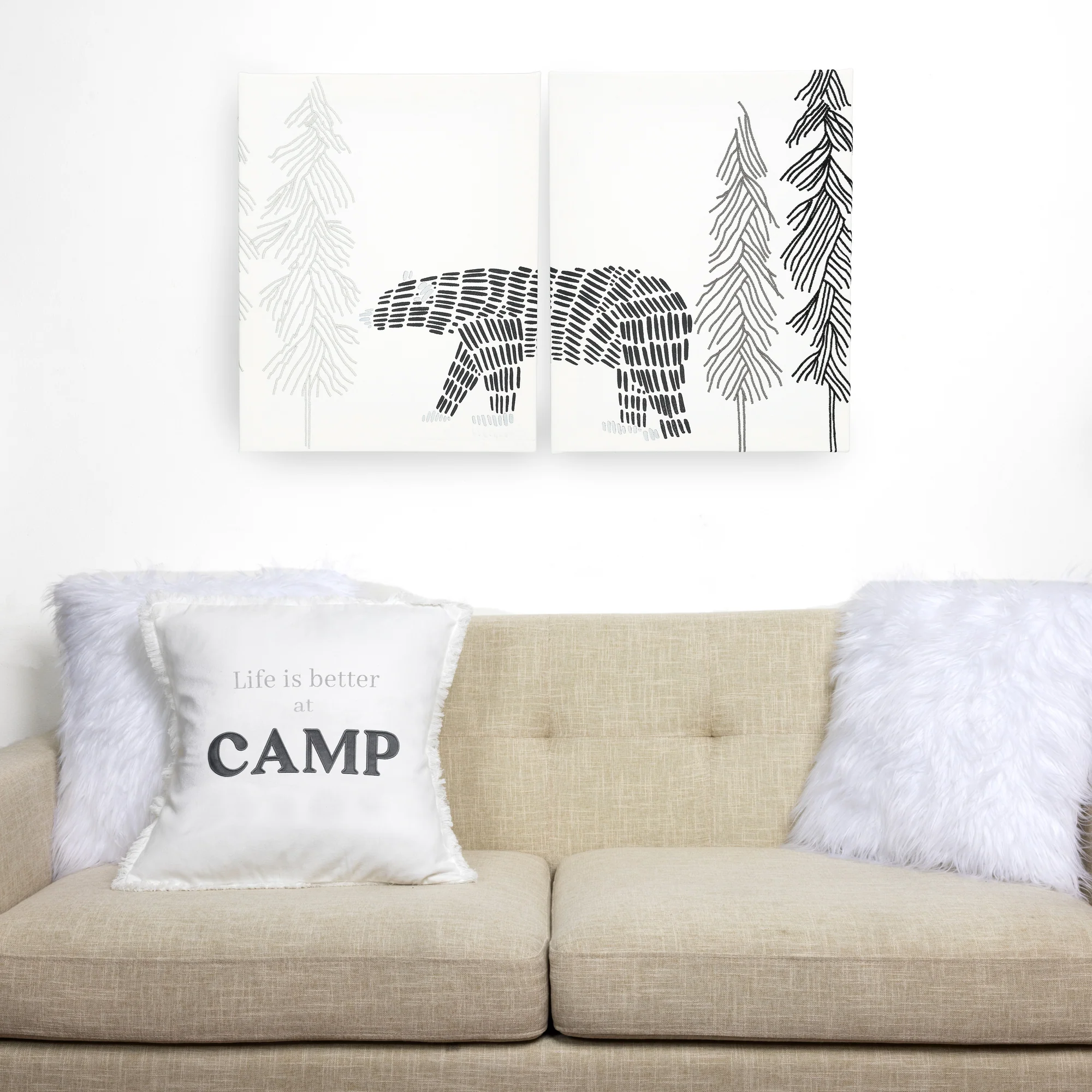 Camp 12" x 15" Embroidered Plaques (Set of 2) - Image 3