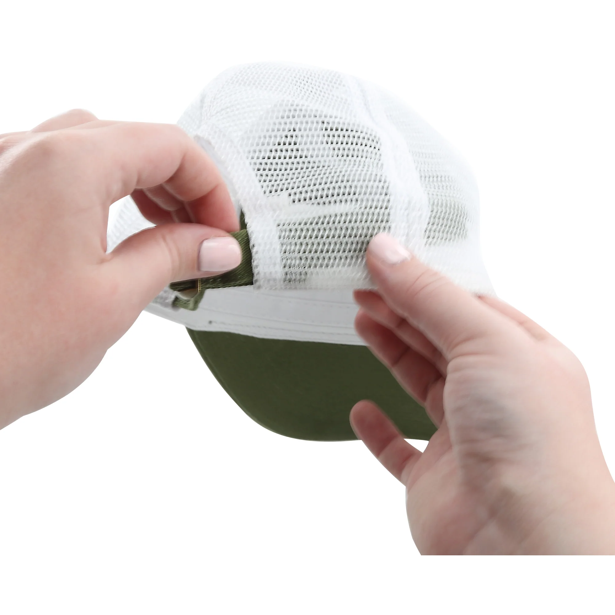 Camp Olive Green Adjustable Mesh Hat - Image 10