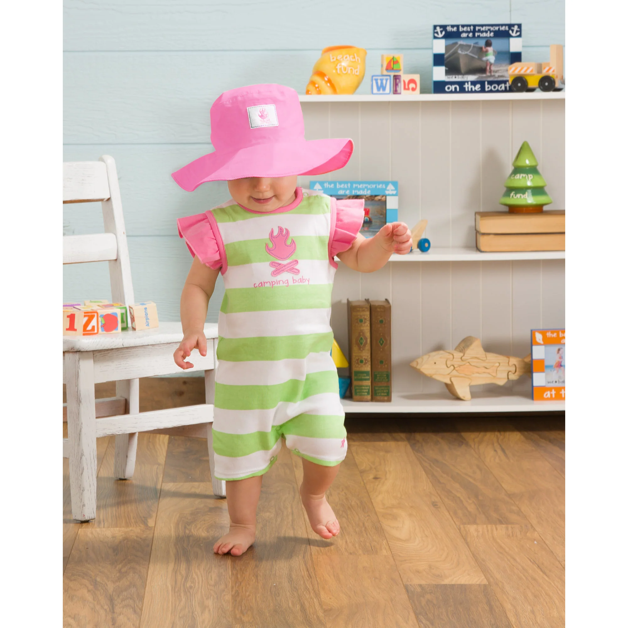 Camping Baby 6-12 Month Girl Romper - Image 3