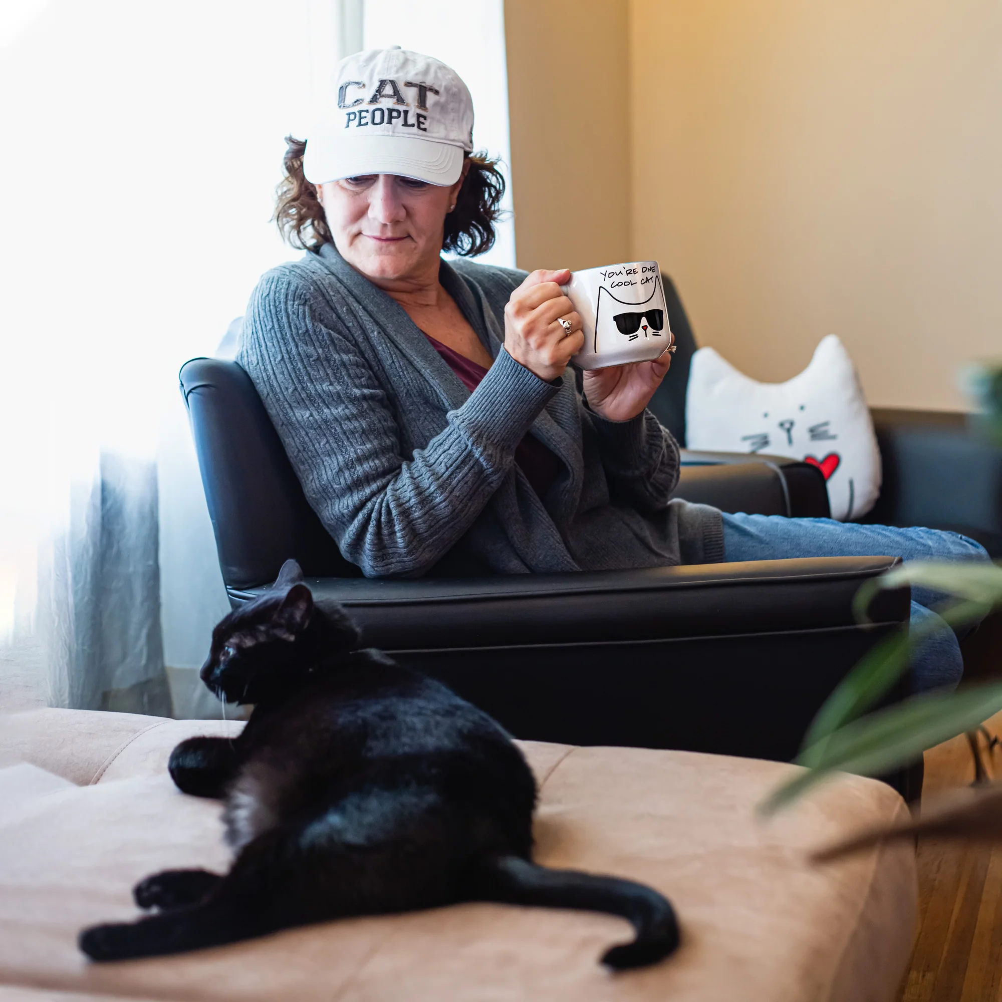 Cat People White Adjustable Hat - Image 2