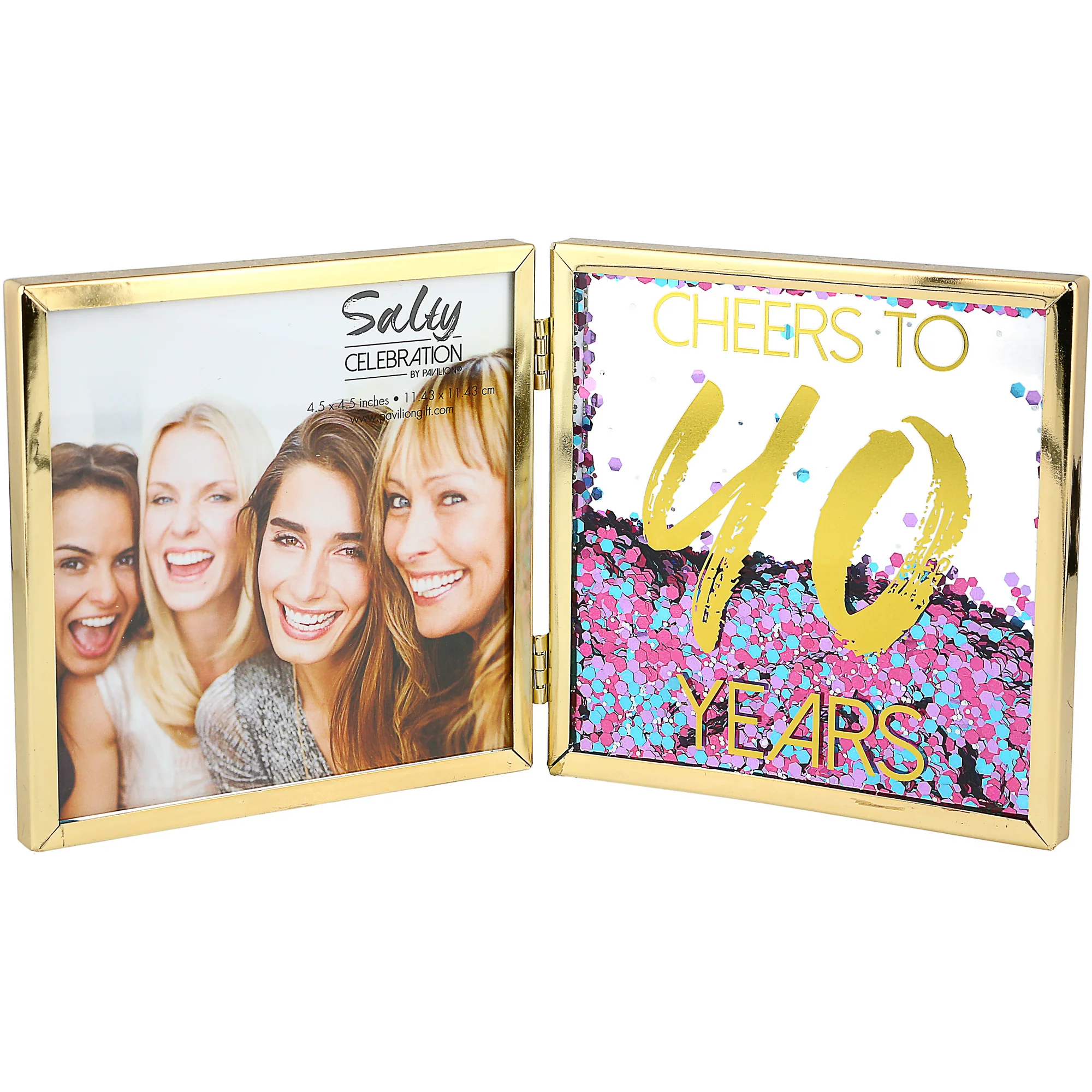 Cheers to 40 4.75" Hinged Sentiment Frame