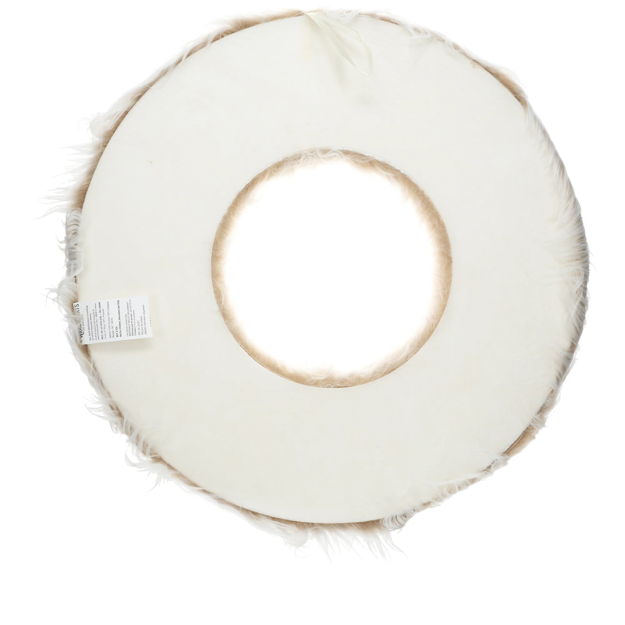 Cream Faux Fur 19" Wreath - Image 5