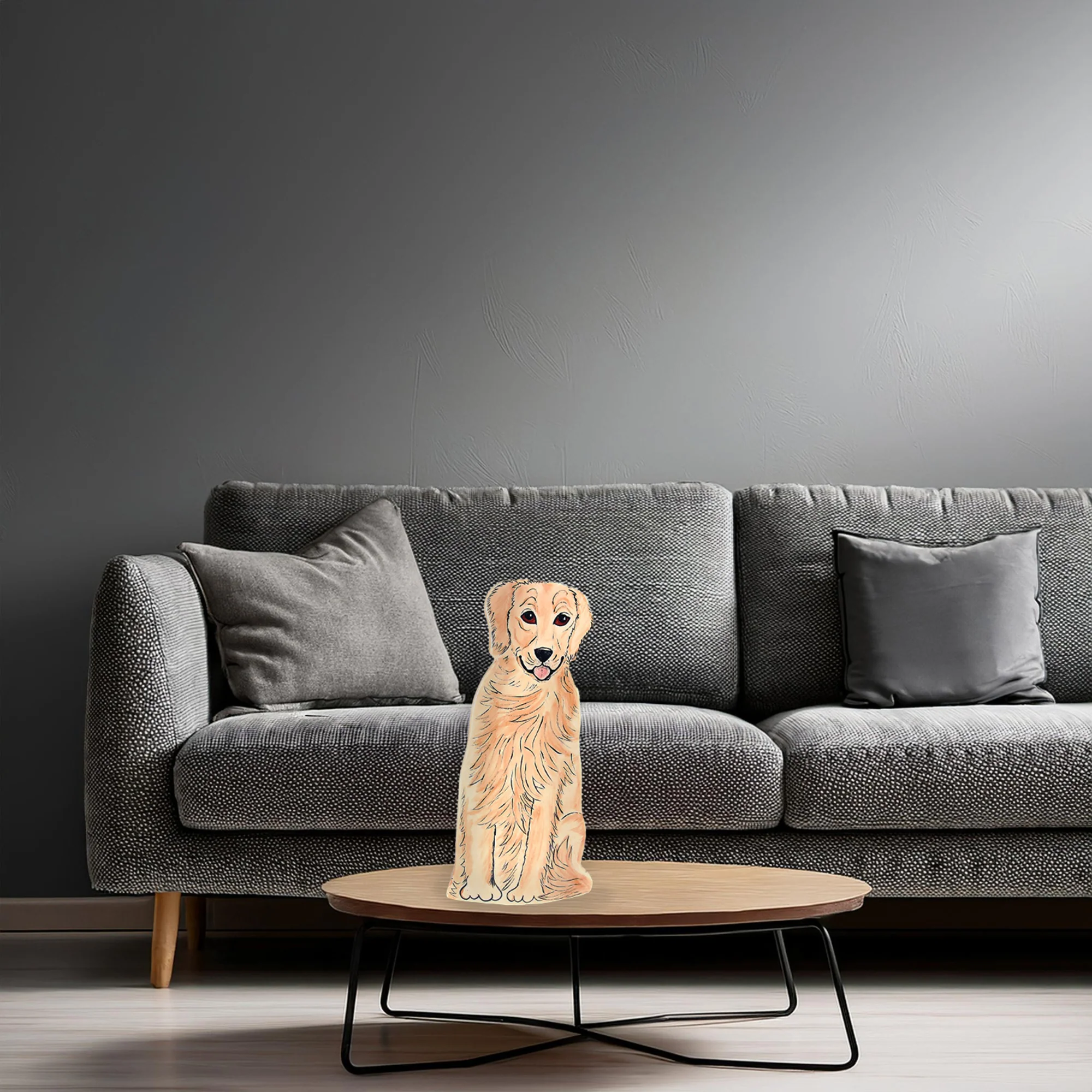 Darcy Golden Retriever - 11.25" Large Dog Vase - Image 3