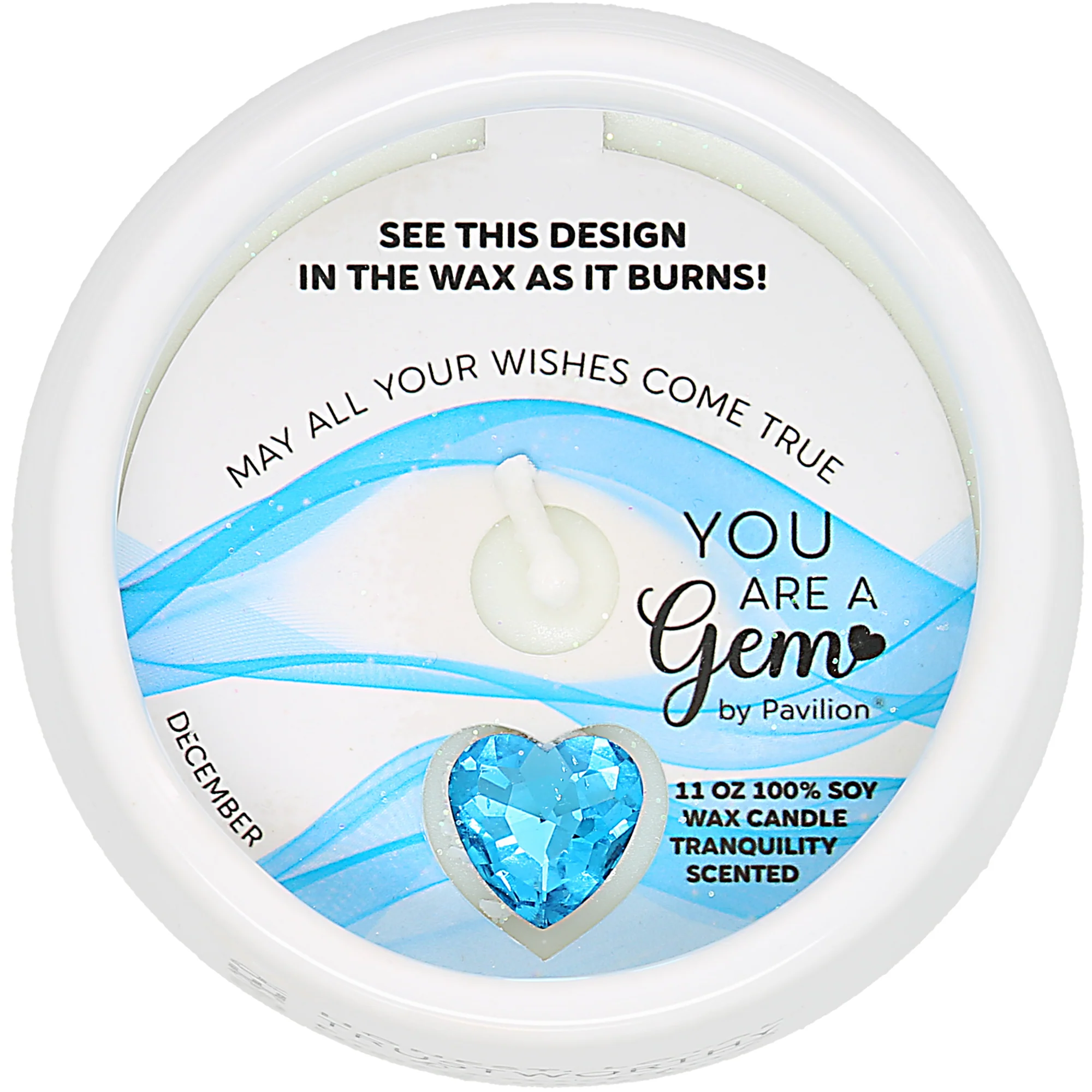 December 11 oz - 100% Soy Wax Reveal Candle with Birthstone Scent: Tranquility - Image 7