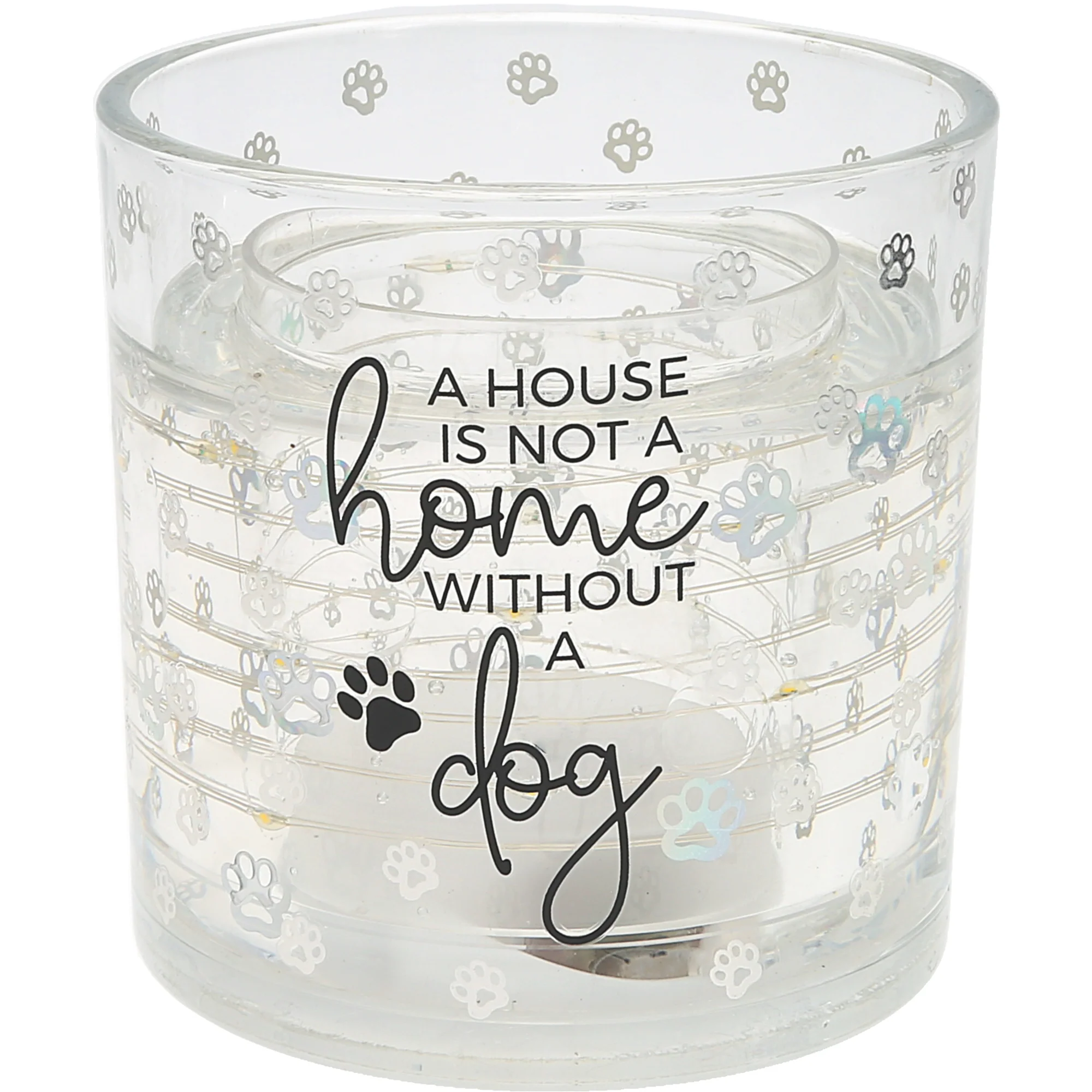 Dog 5 oz Refillable Soy Wax Candle with LED Accents - Image 3
