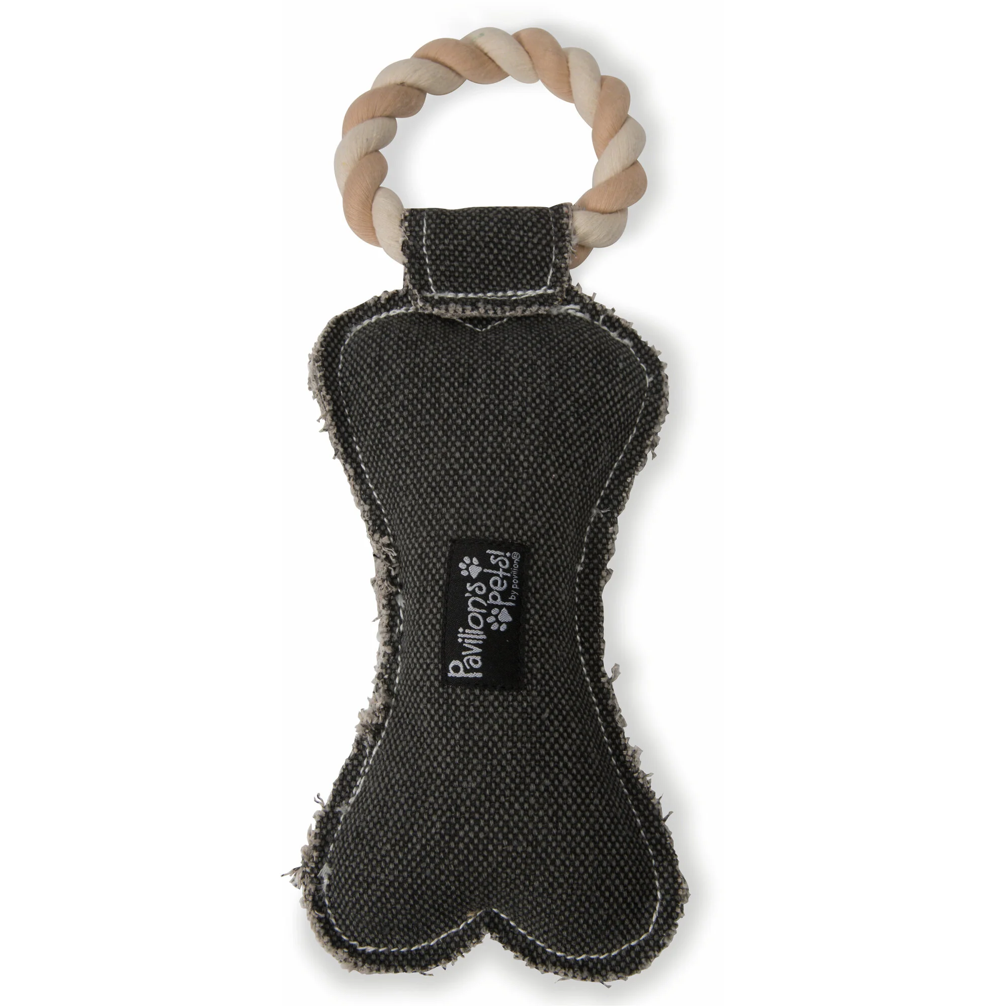 Dog Bone 12" Canvas Dog Toy on Rope - Image 5