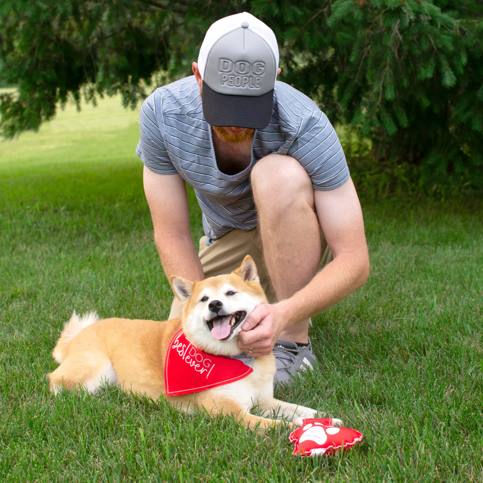 Dog People Adjustable Dark Gray Neoprene Mesh Hat - Image 3