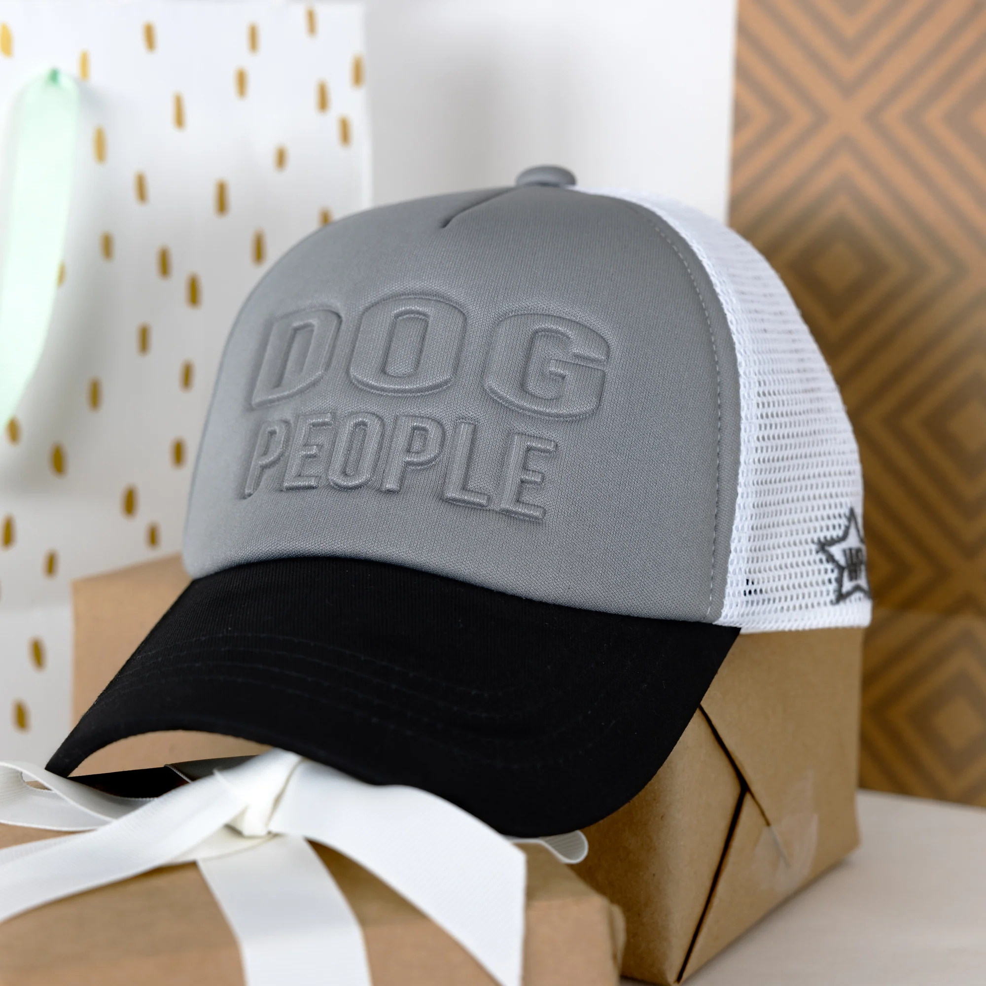 Dog People Adjustable Dark Gray Neoprene Mesh Hat - Image 4
