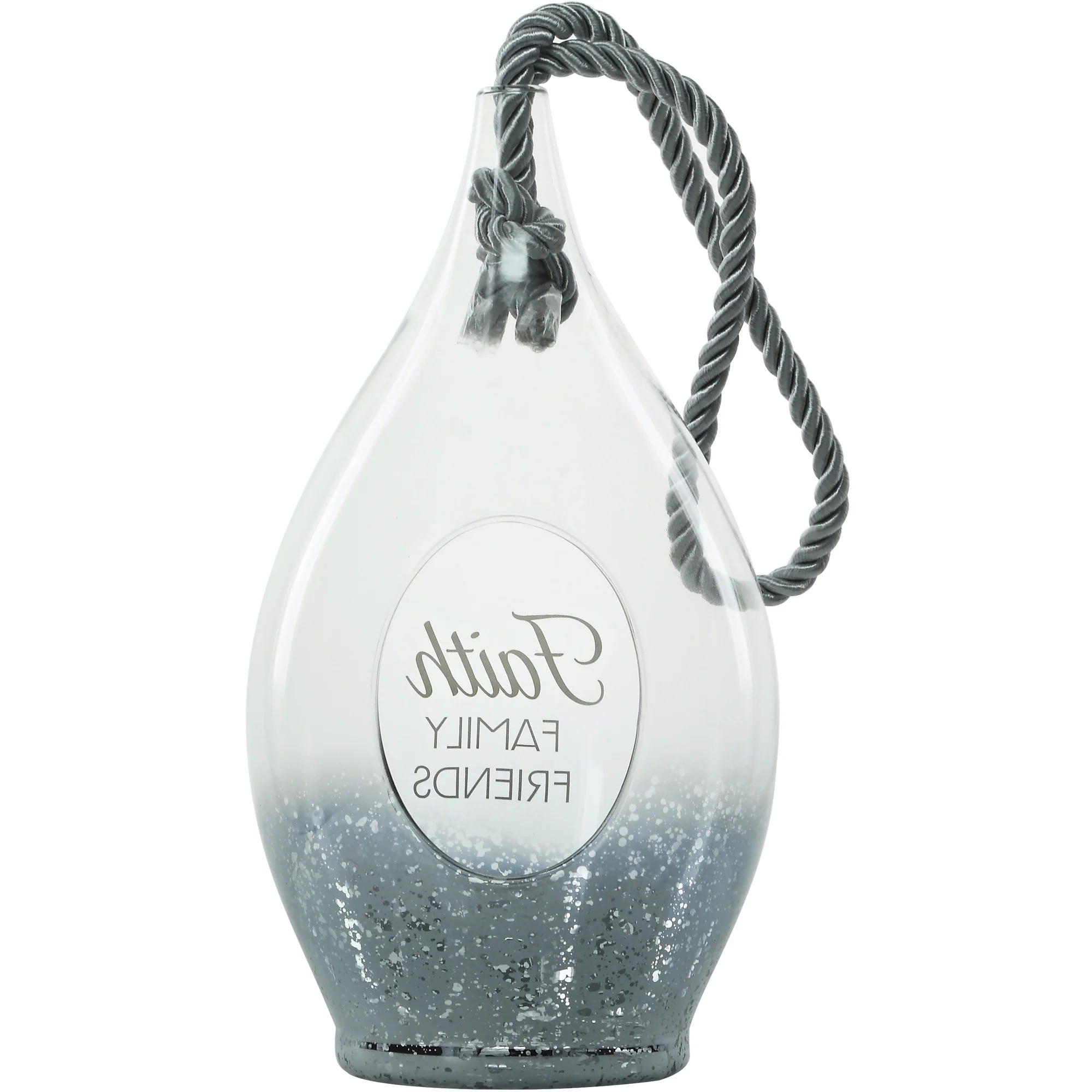 Faith 11.5" Smoke Glass Lantern - Image 5