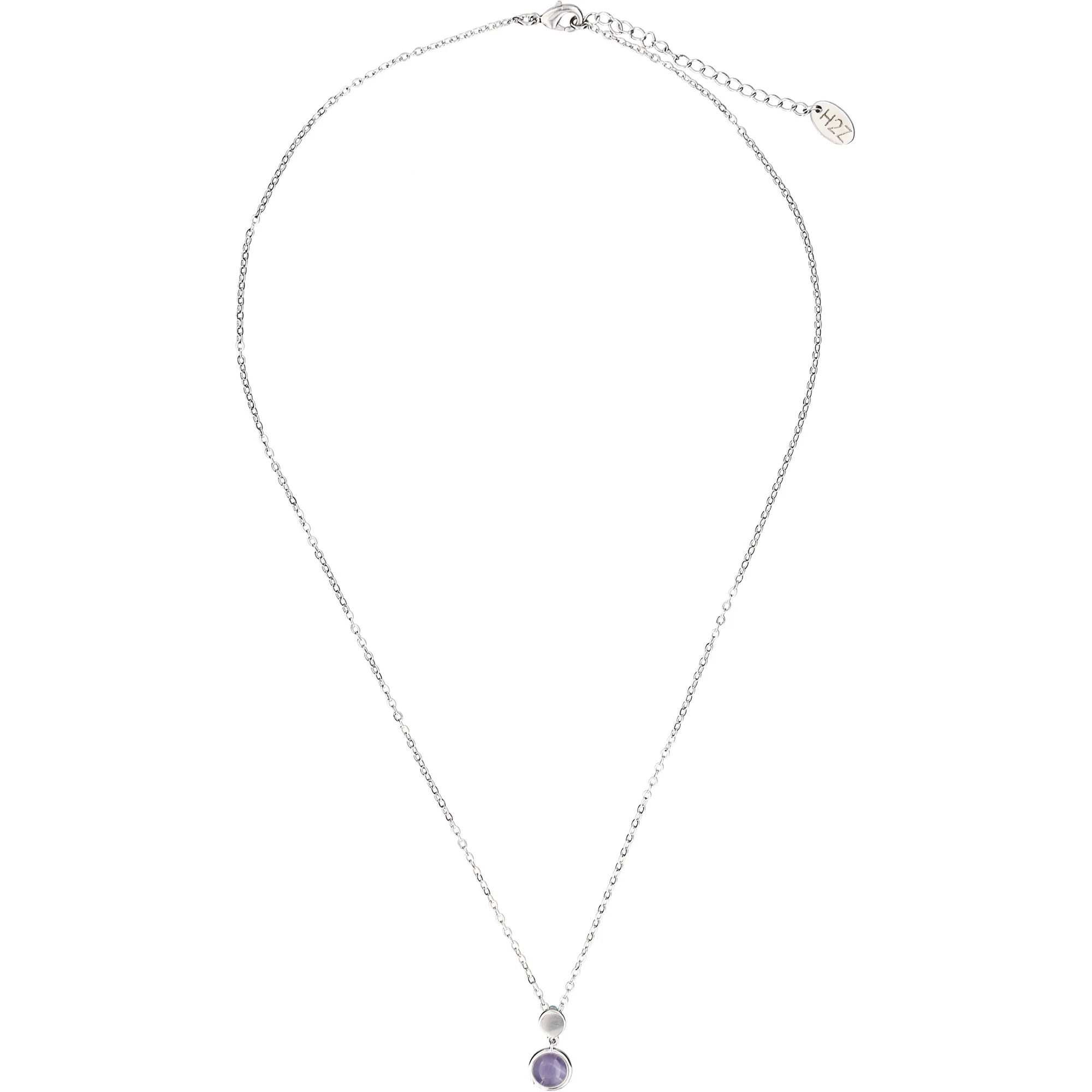 Faith Violet Mist Opal 16.5"-18.5" Rhodium Plated Inspirational Necklace - Image 5