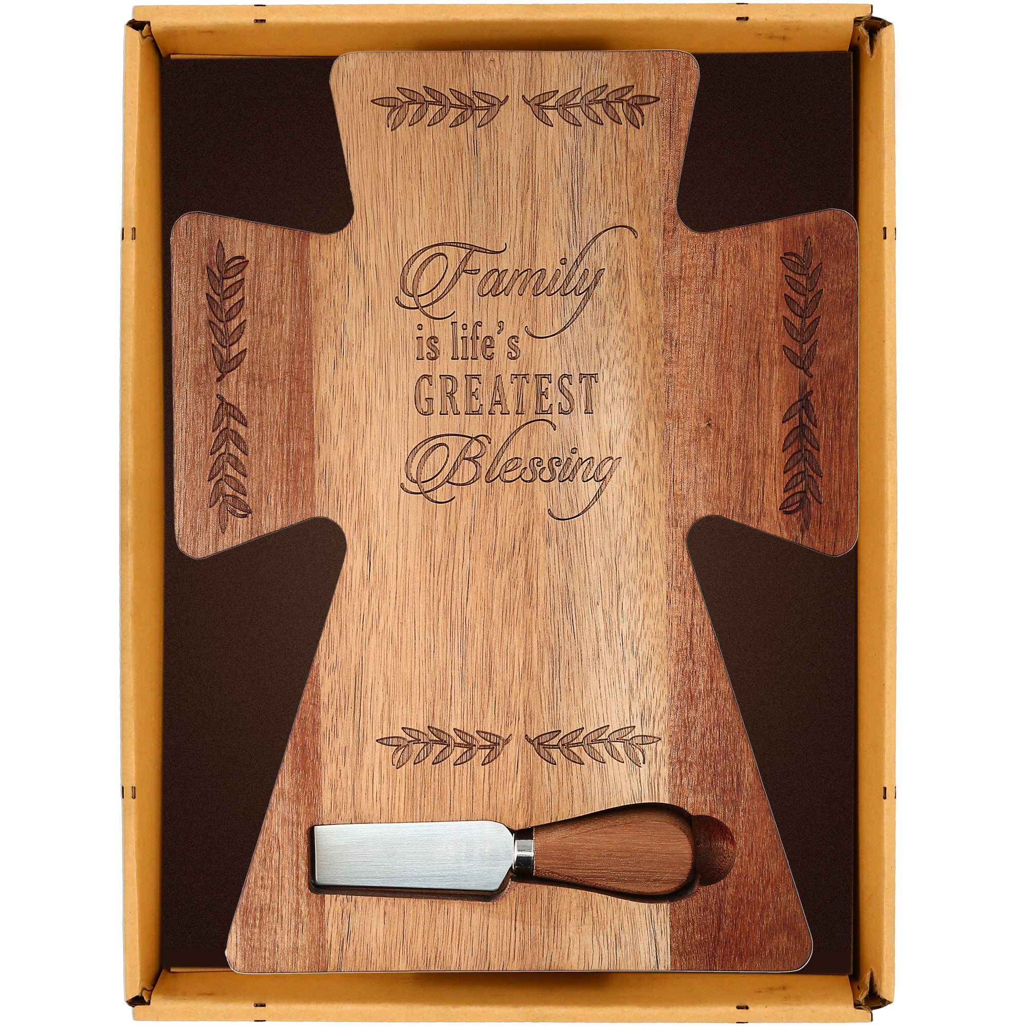 Family 12" Acacia Cheese/Bread Board Set - Image 10