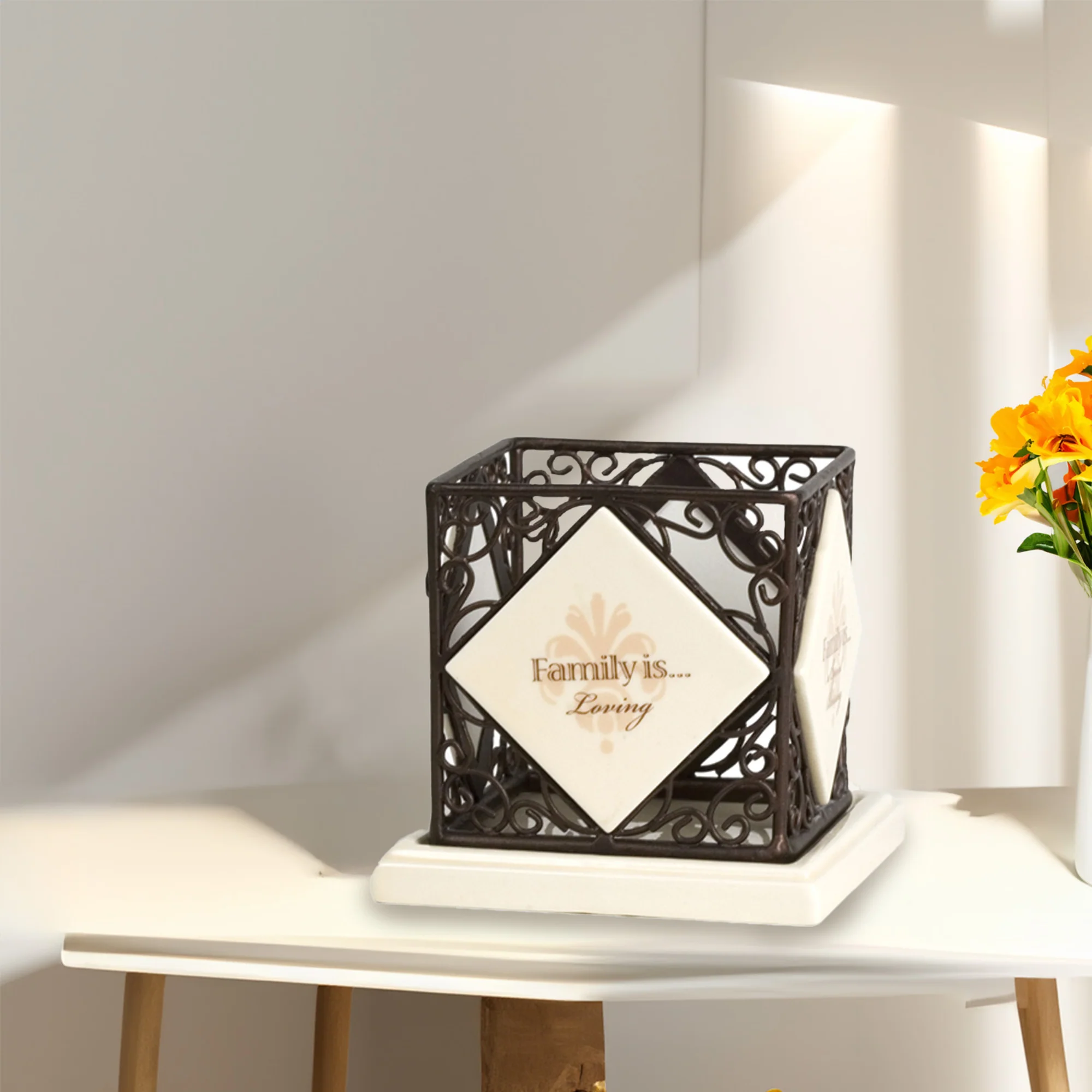 Family 4.25" Square Candle Holder - Image 3