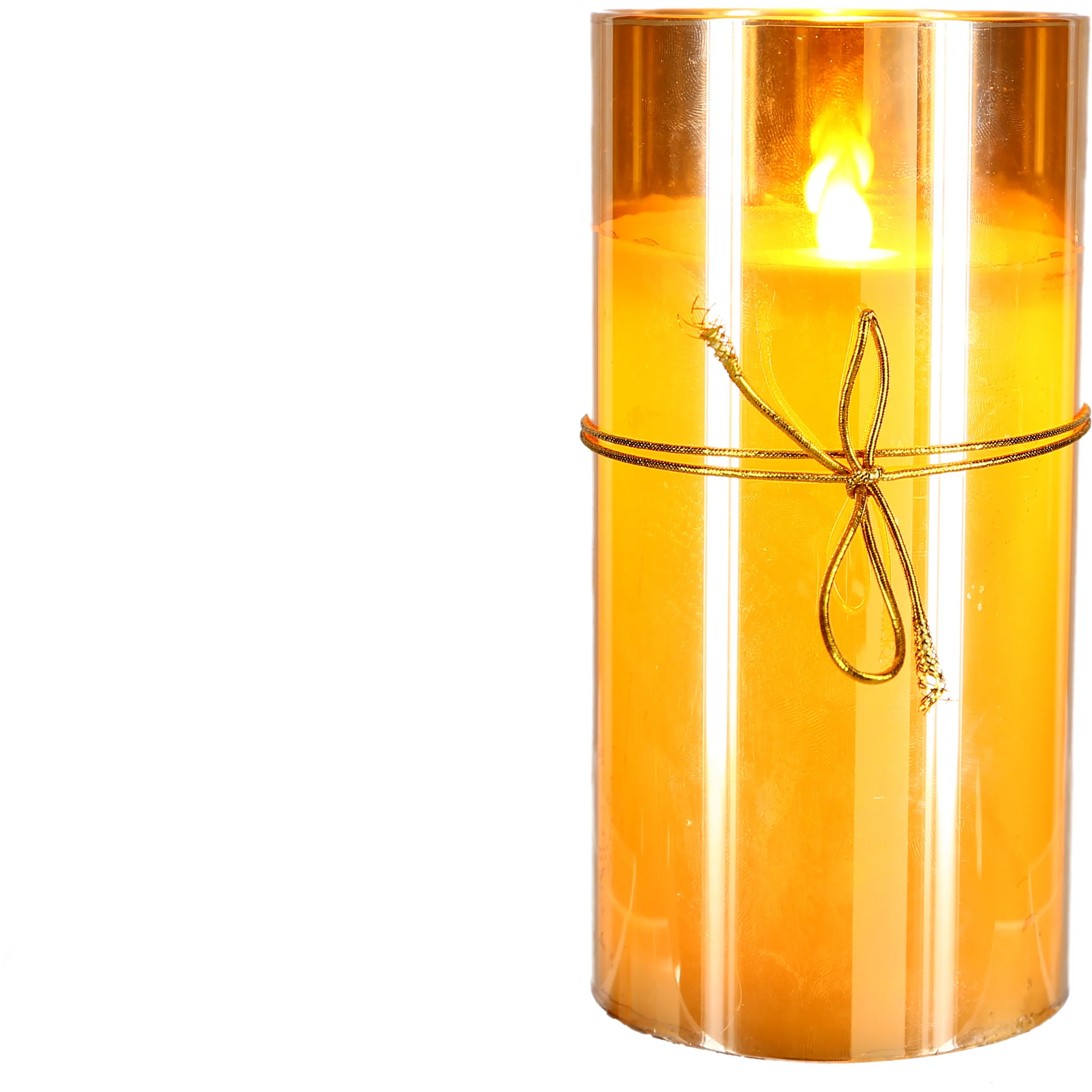 Family 7" Amber Luster Realistic Flame Candle - Image 6