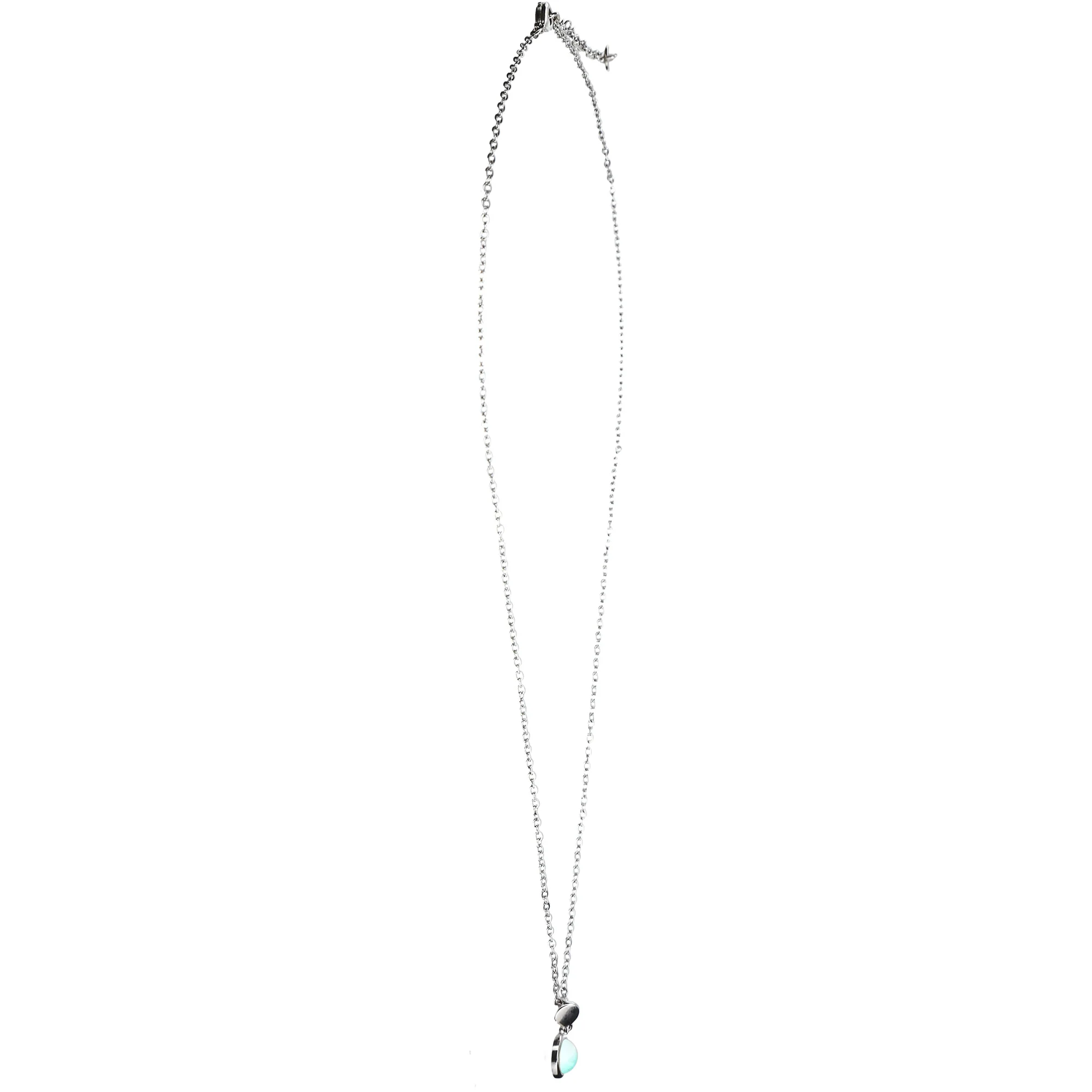 Fearless Forget-Me-Not Opal 16.5"-18.5" Rhodium Plated Inspirational Necklace - Image 6
