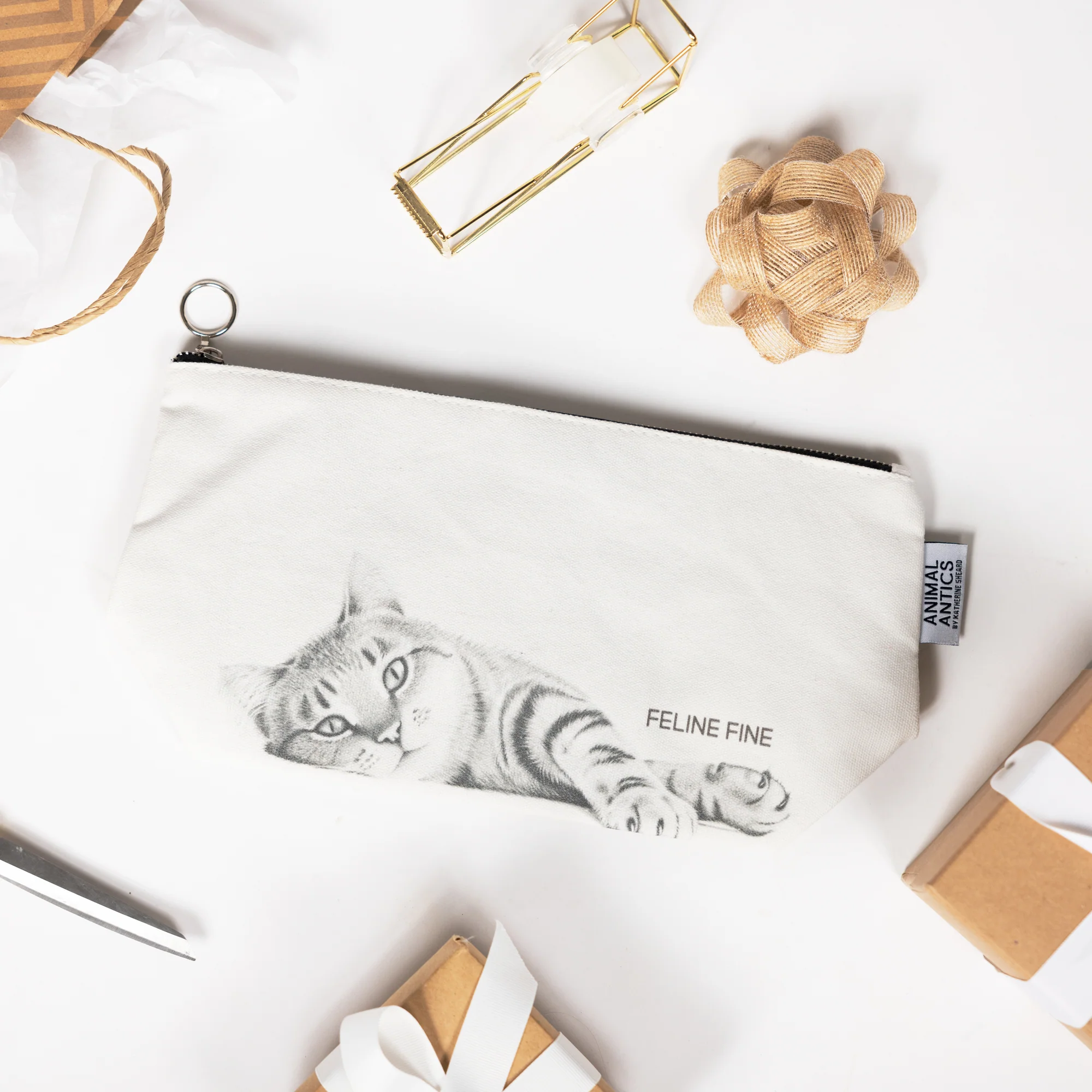 Feline Fine Zippered Pouch - Image 4