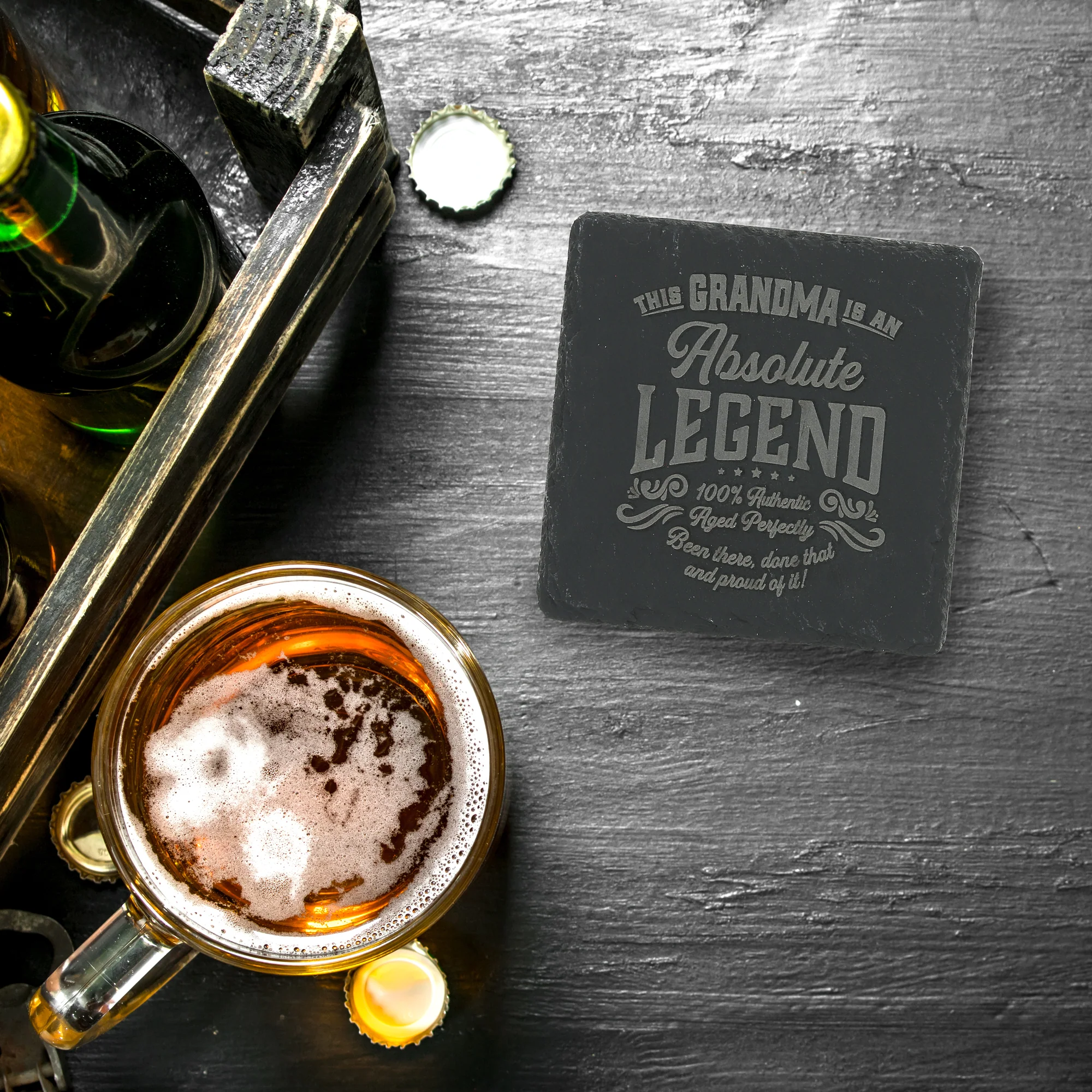 Grandma 4" Slate Coaster - Image 2
