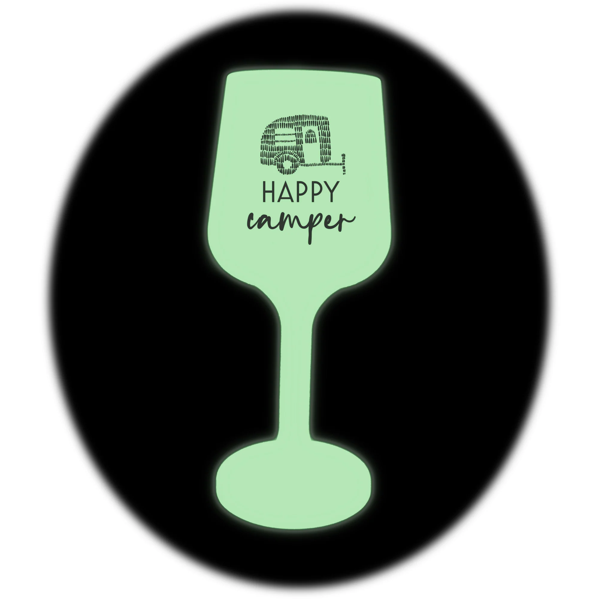 Happy Camper 13 oz Silicone Stemmed Wine Glass - Image 7