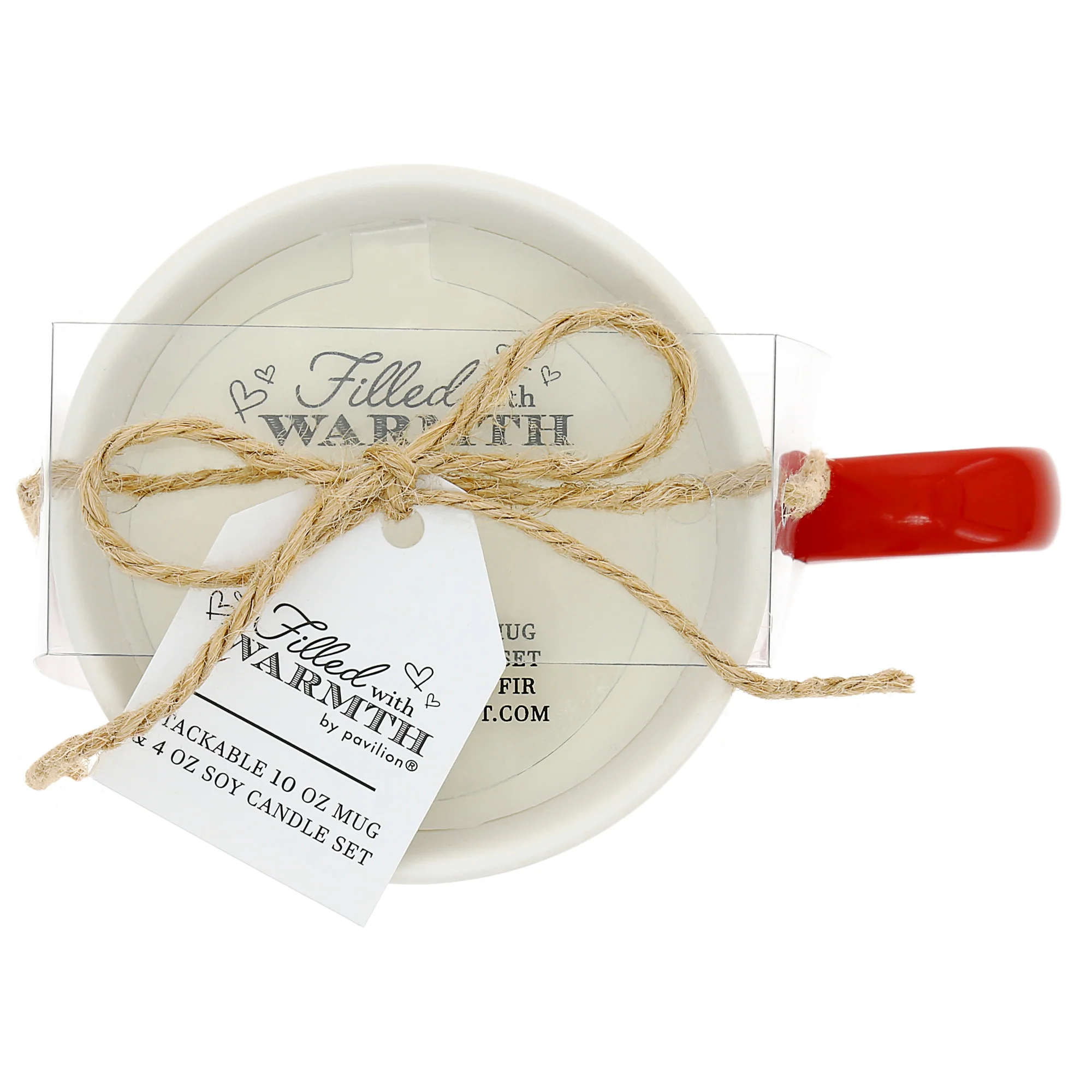 Happy Holidays Stacking Mug and Candle Set 100% Soy Wax Scent: Balsam Fir - Image 11
