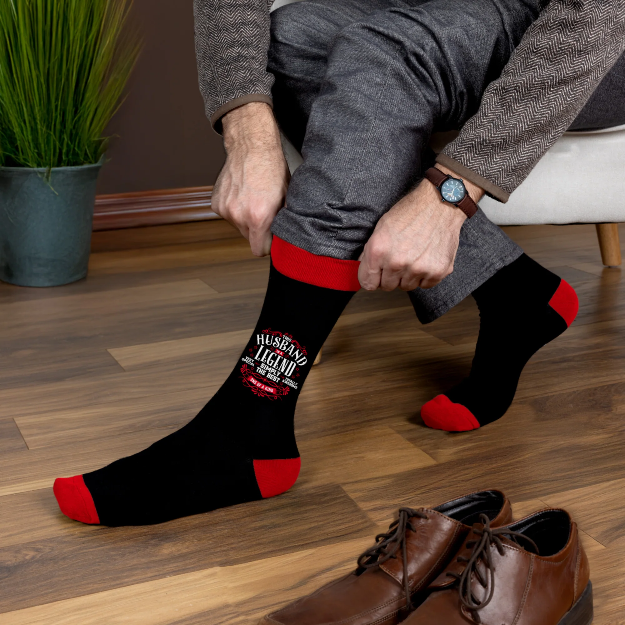 Husband Bamboo Crew Socks - Image 2