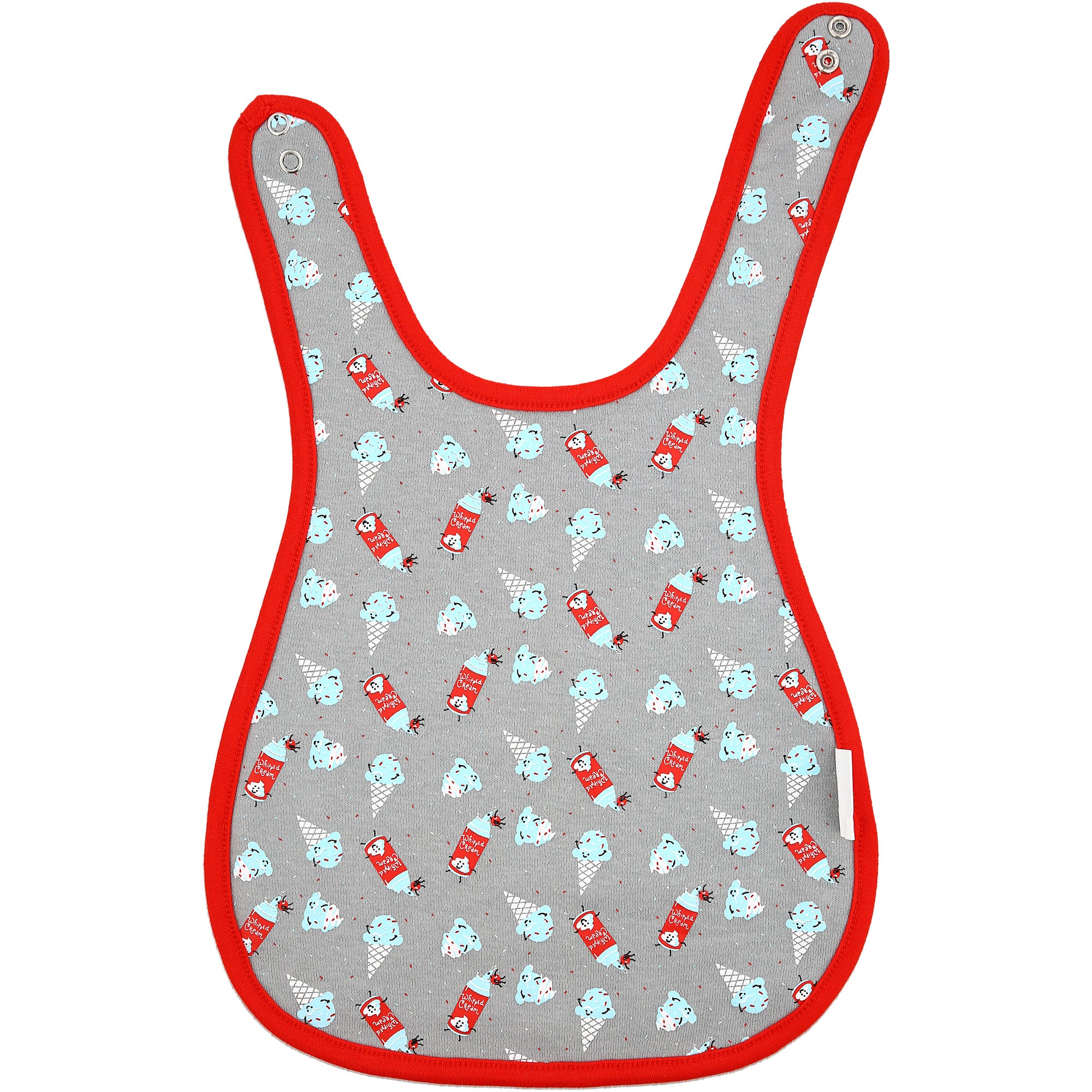 Ice Cream Gray Reversible Bib 6 Months - 3 Years - Image 5