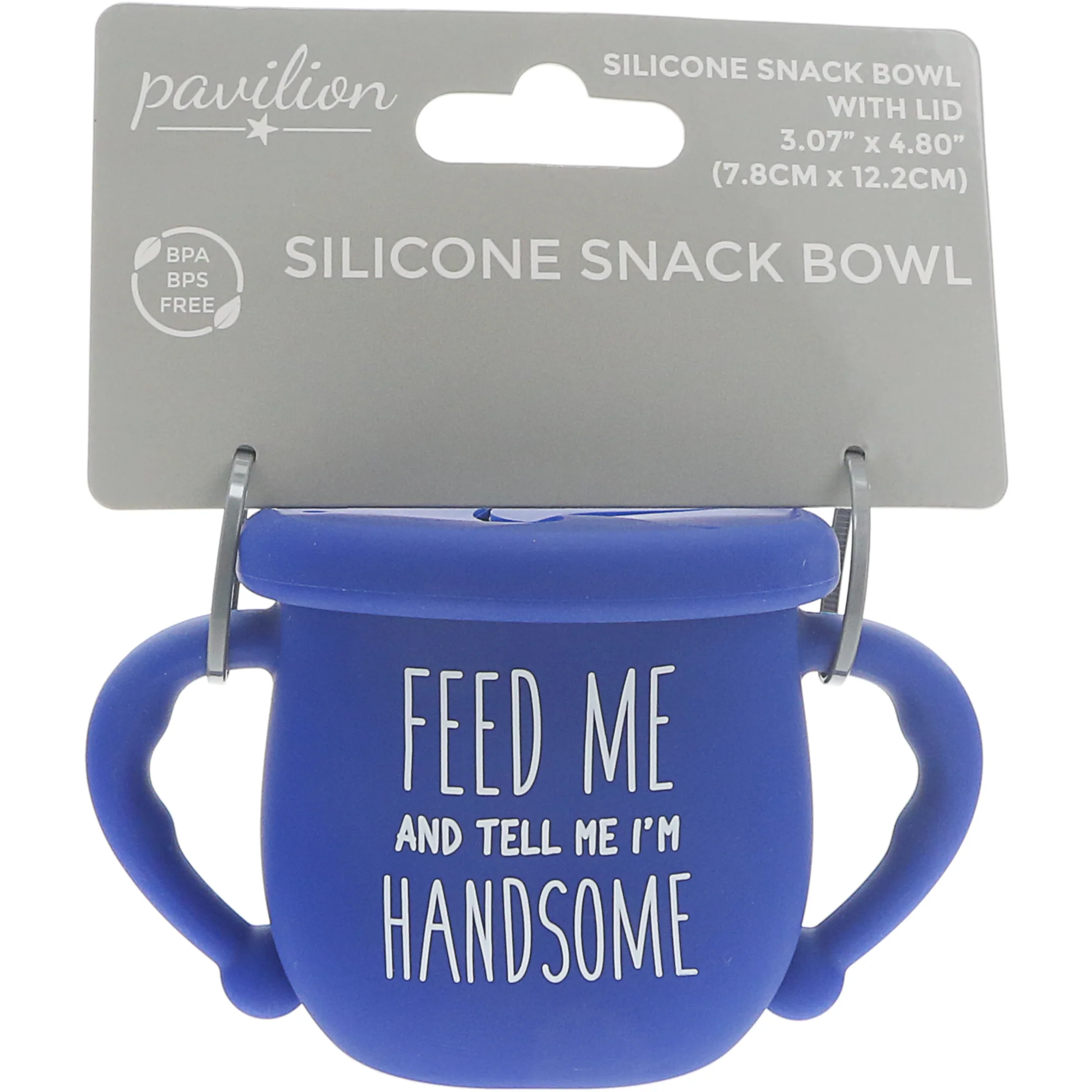 I'm Handsome 3.5" Silicone Snack Bowl with Lid - Image 7