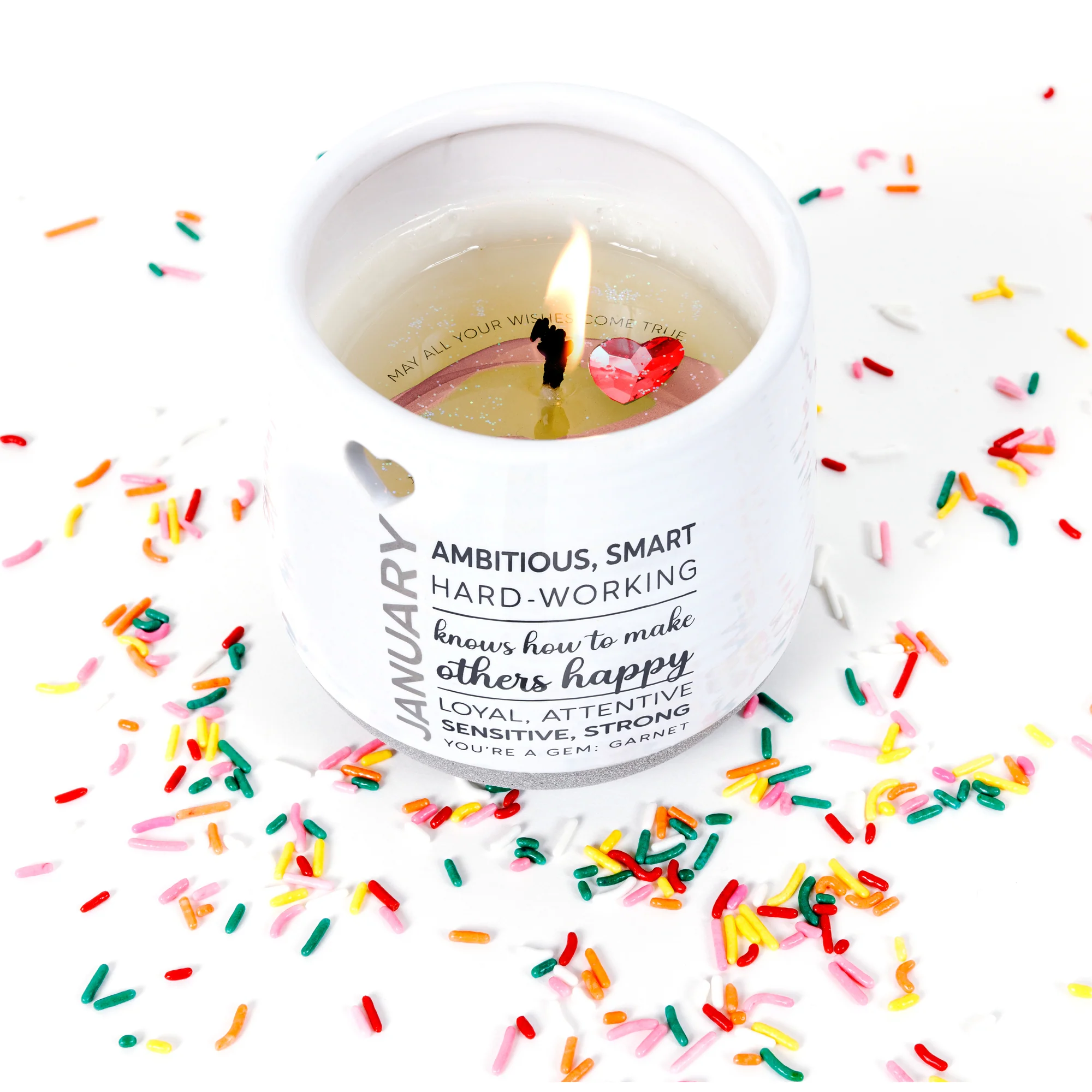 January 11 oz - 100% Soy Wax Reveal Candle with Birthstone Scent: Tranquility - Image 2