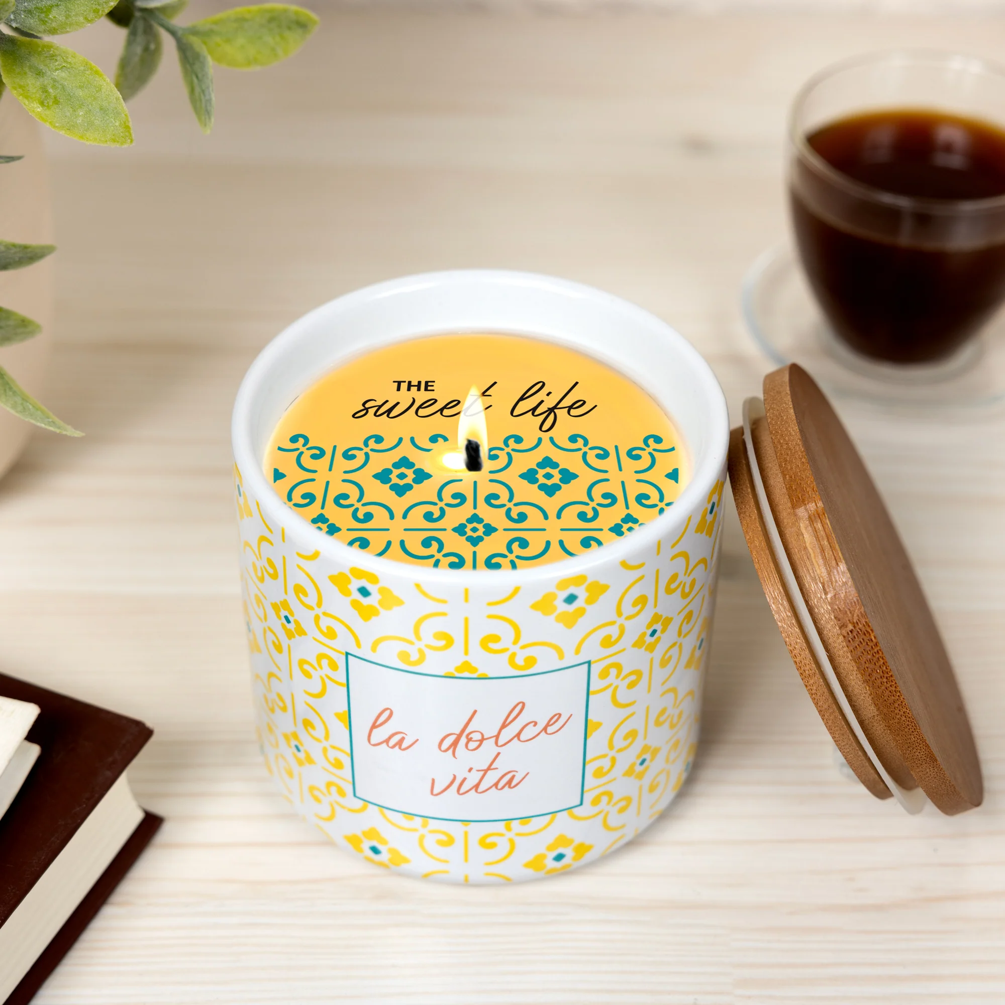 La Dolce Vita 14 oz - 100% Soy Wax Reveal Candle Scent: Lemon Verbena - Image 2