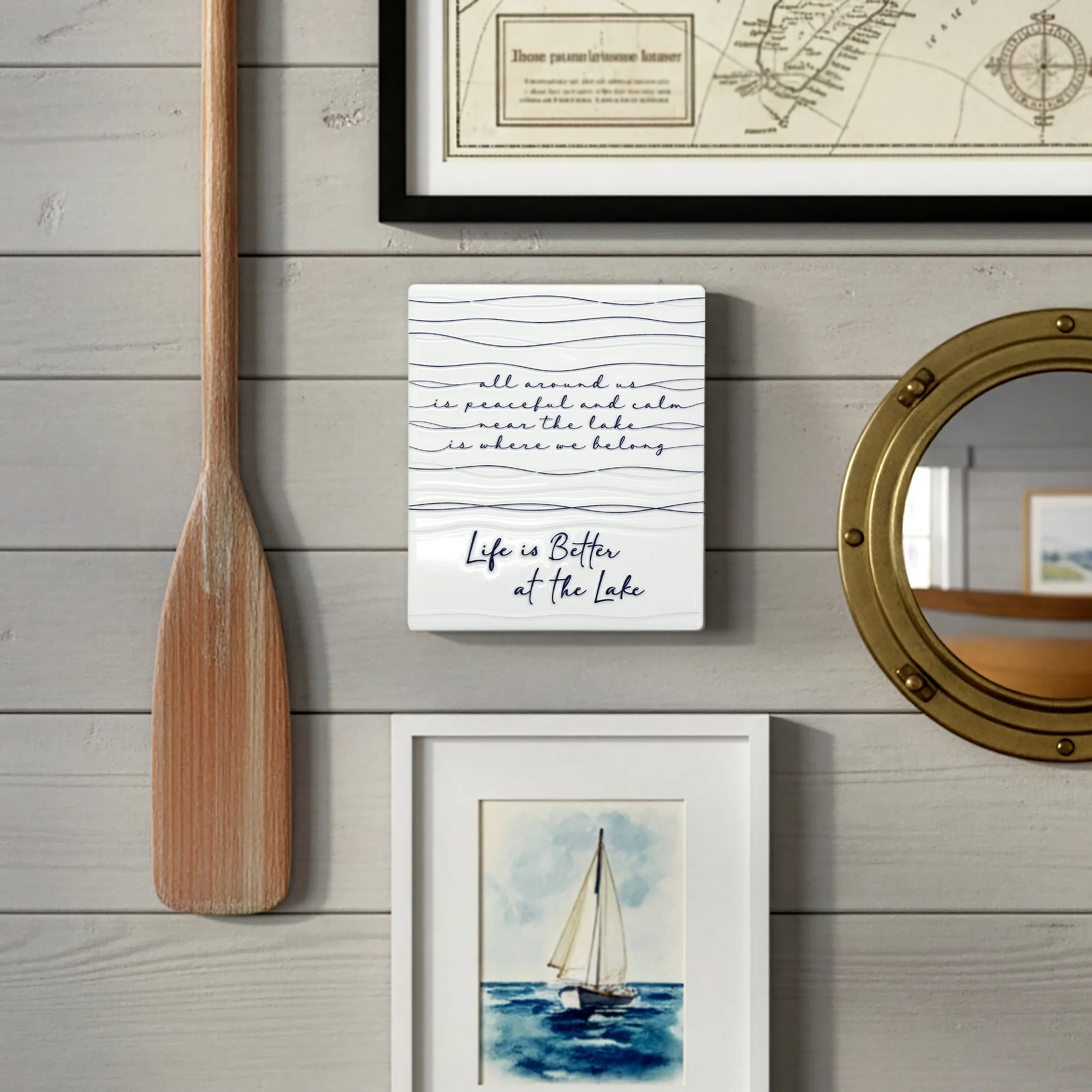 Lake 5.5" Ceramic Plaque - Image 2