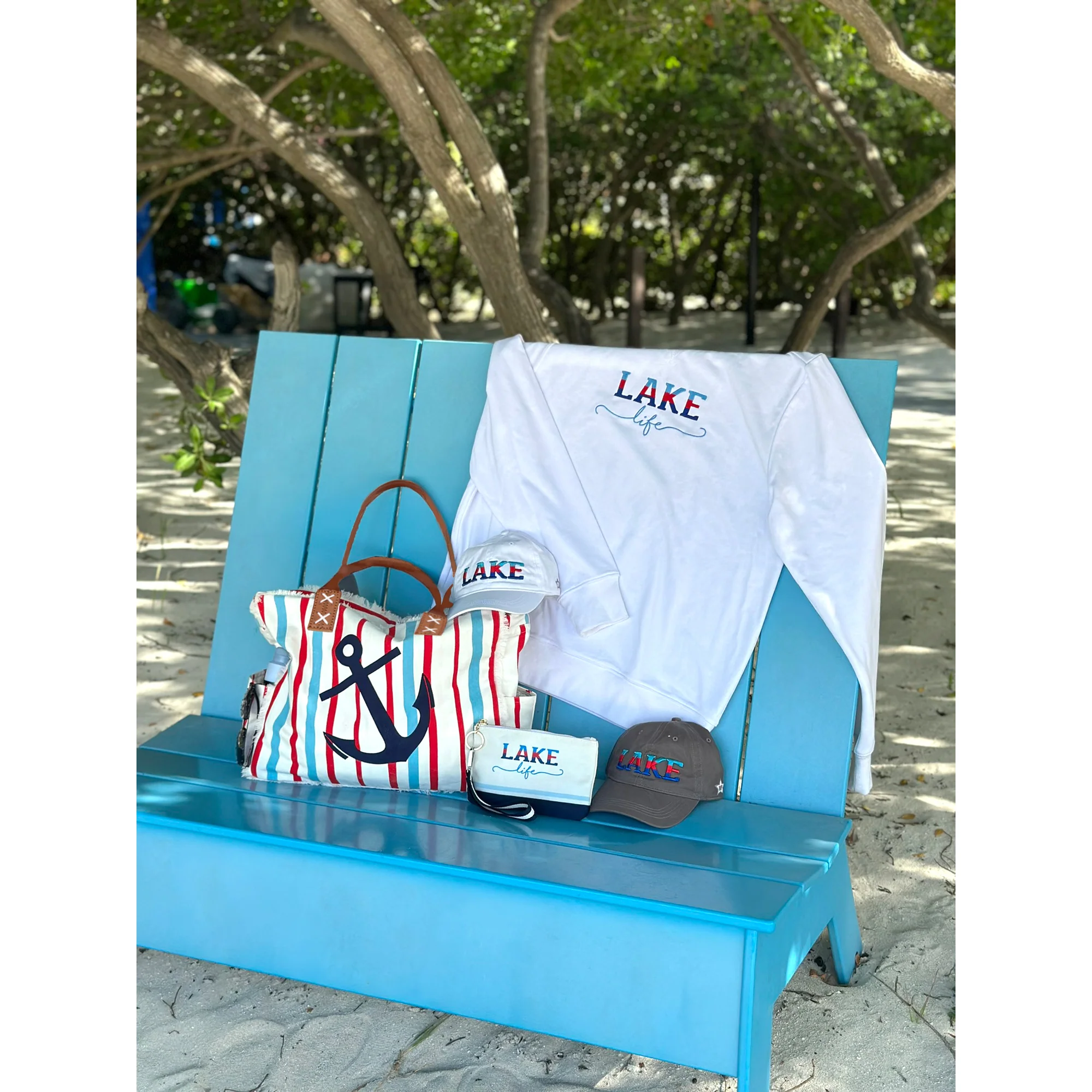 Lake Life S/M White Cotton Blend French Terry Sweatshirt - Image 8