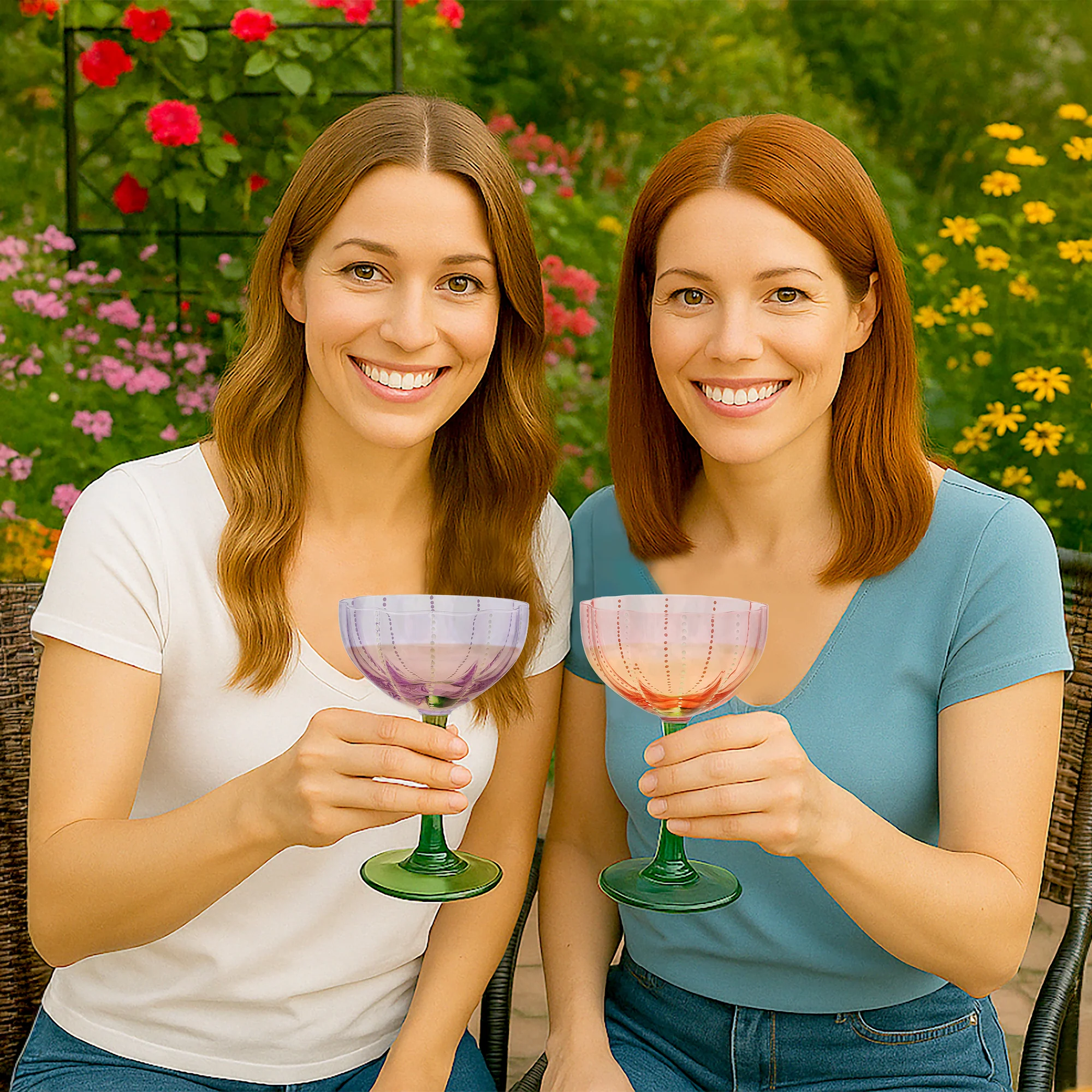 Mom 10 oz Stemmed Pink Glass - Image 6