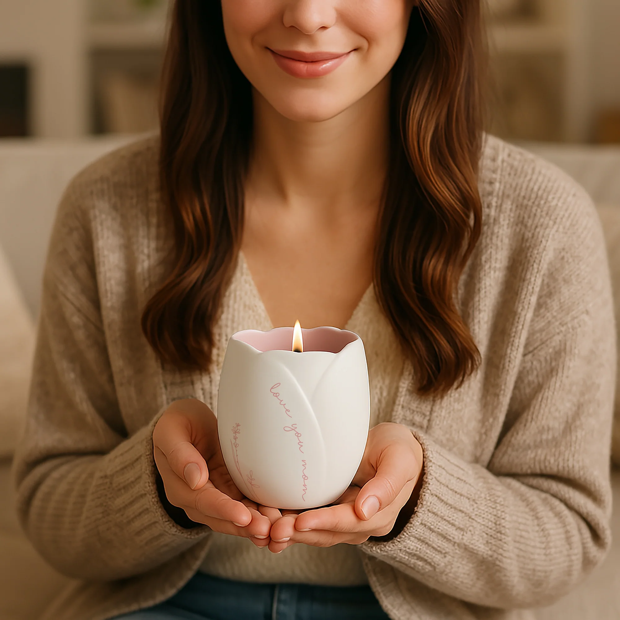 Mom 8 oz - 100% Soy Wax Candle Scent: Lavender - Image 5