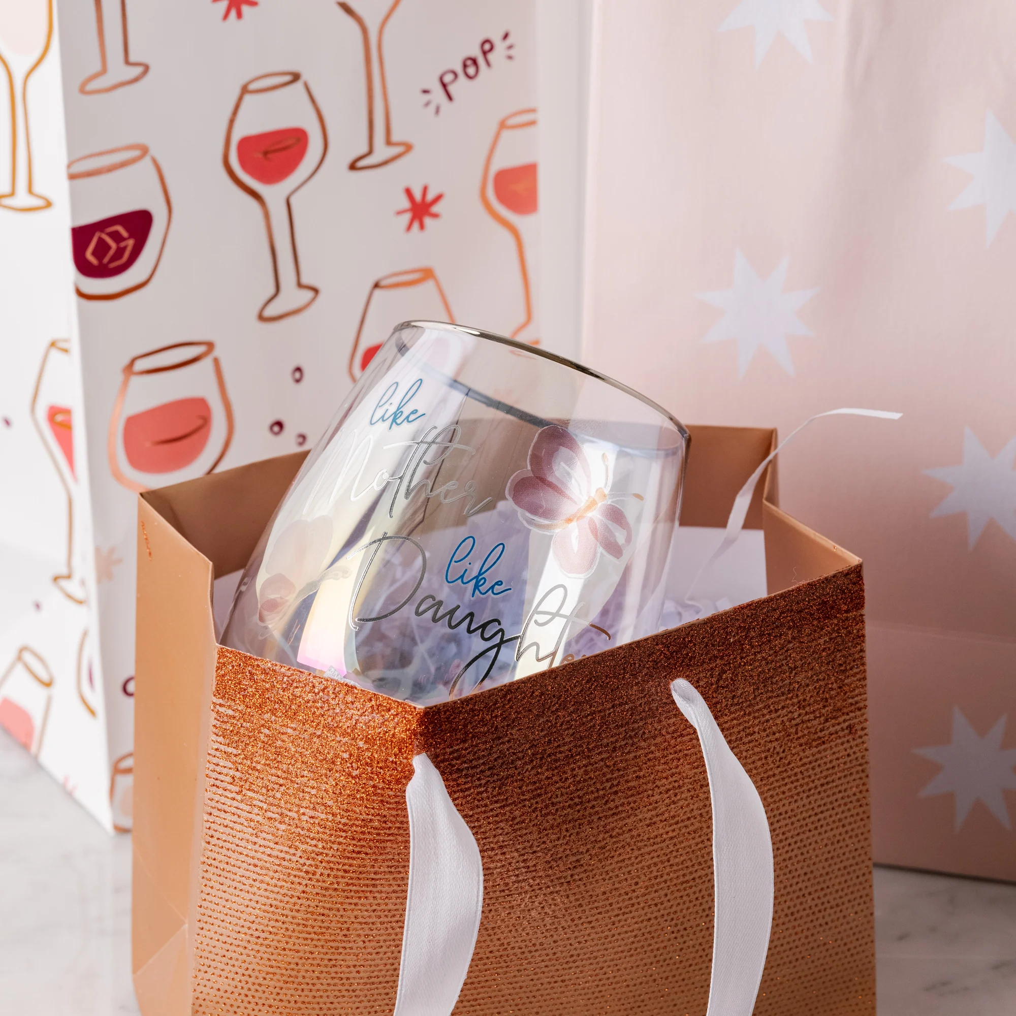 Mother & Daughter 18 oz Stemless Wine Glass - Image 4