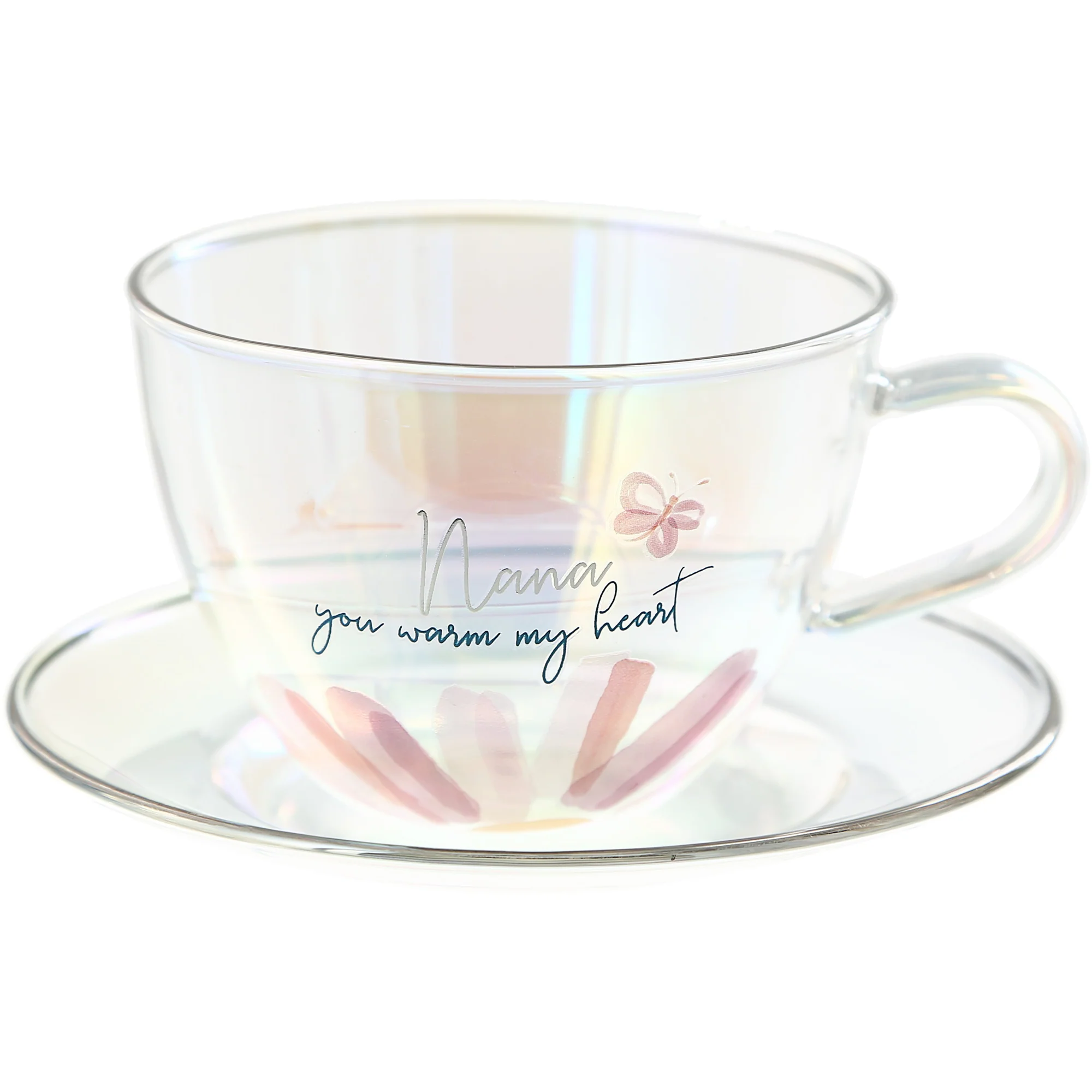 Nana 7 oz Glass Teacup and Saucer - Image 4
