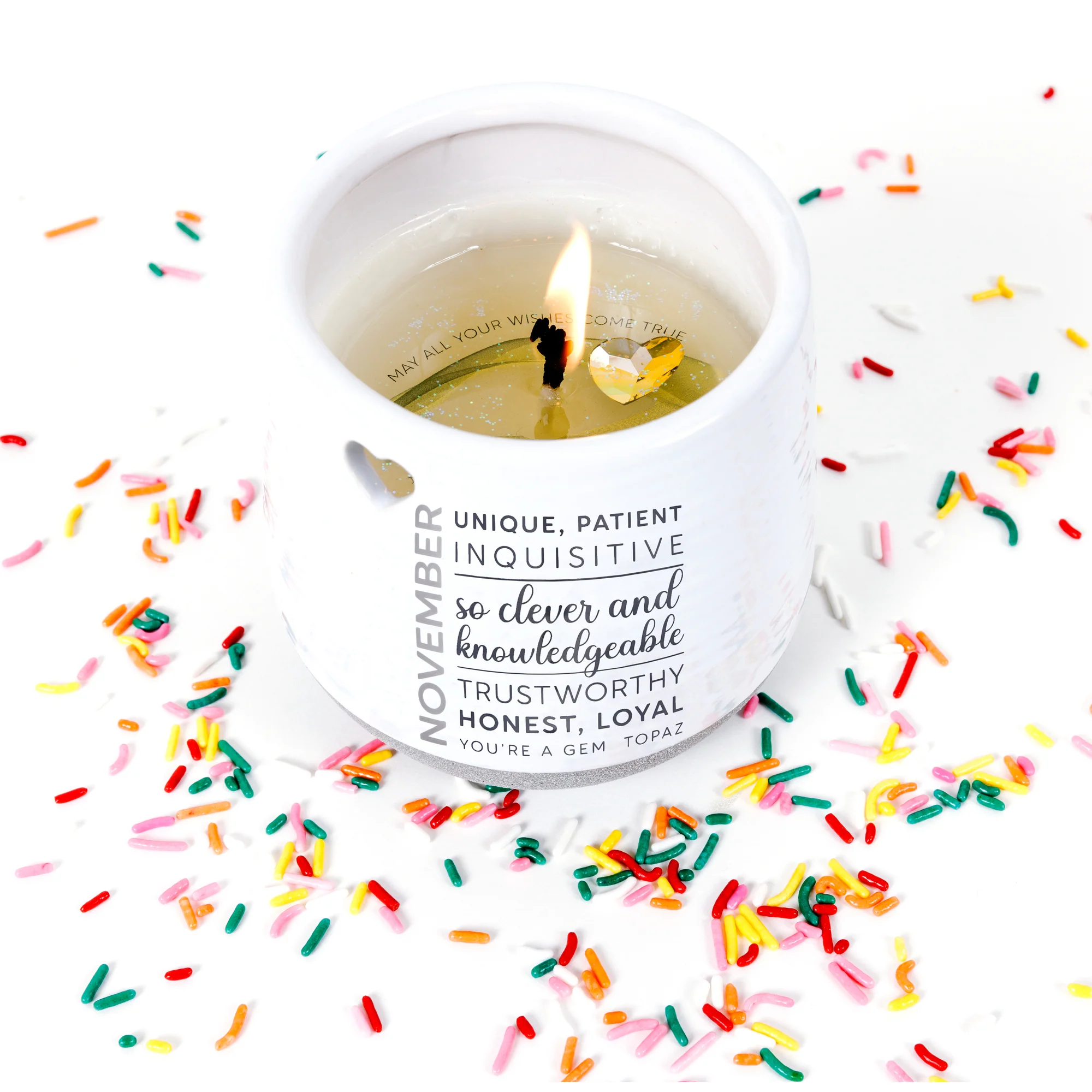 November 11 oz - 100% Soy Wax Reveal Candle with Birthstone Scent: Tranquility - Image 2