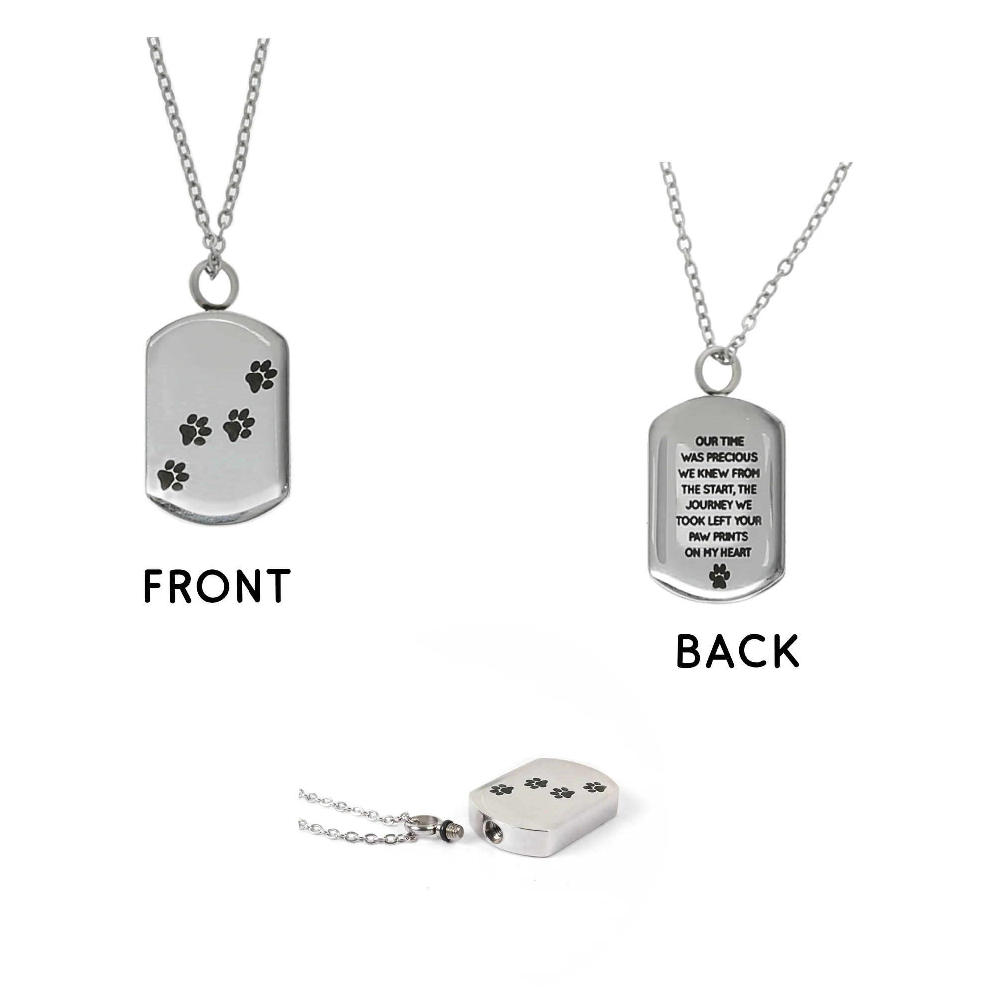 Pawprints Adjustable Memorial Necklace