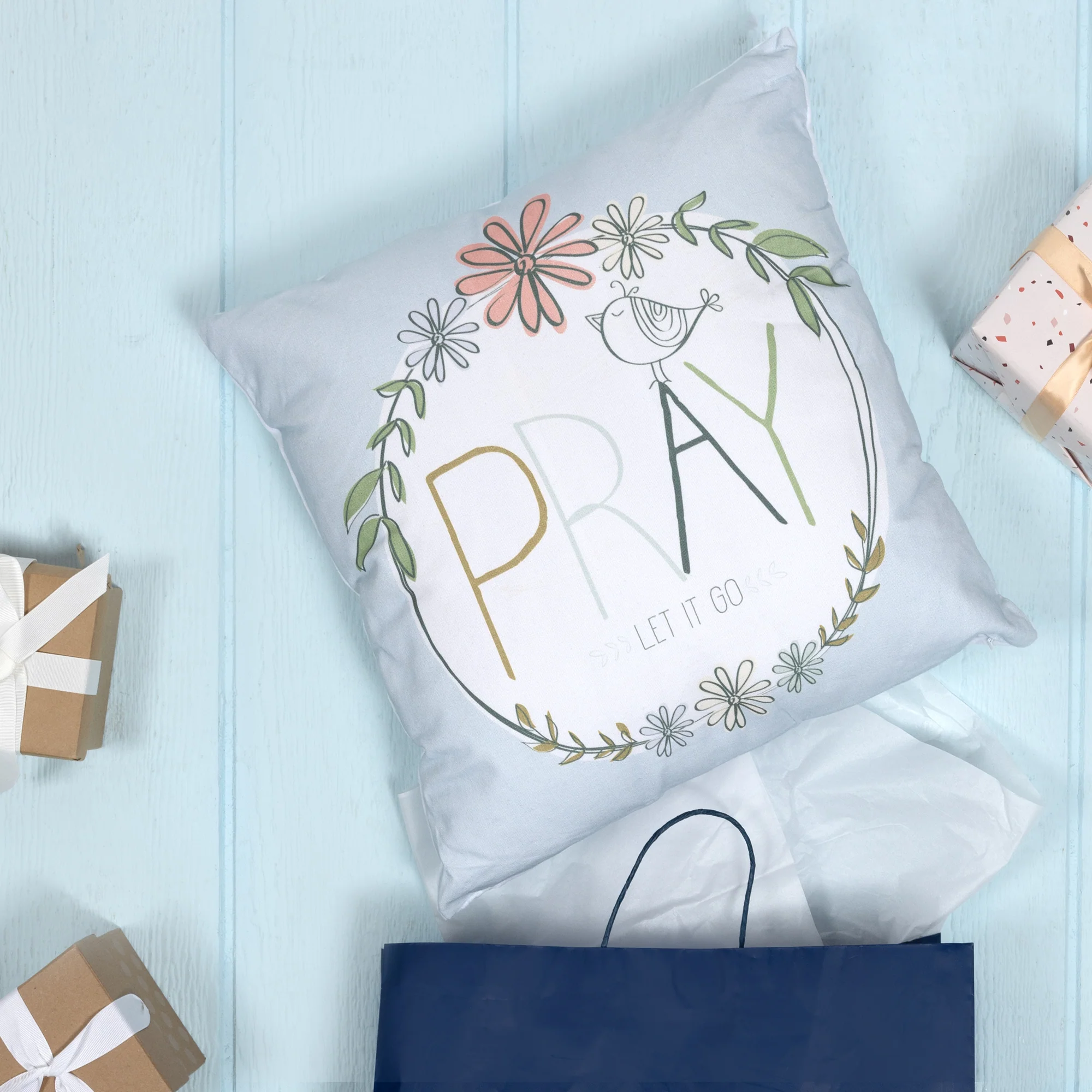 Pray 18" Square Throw Pillow - Image 4