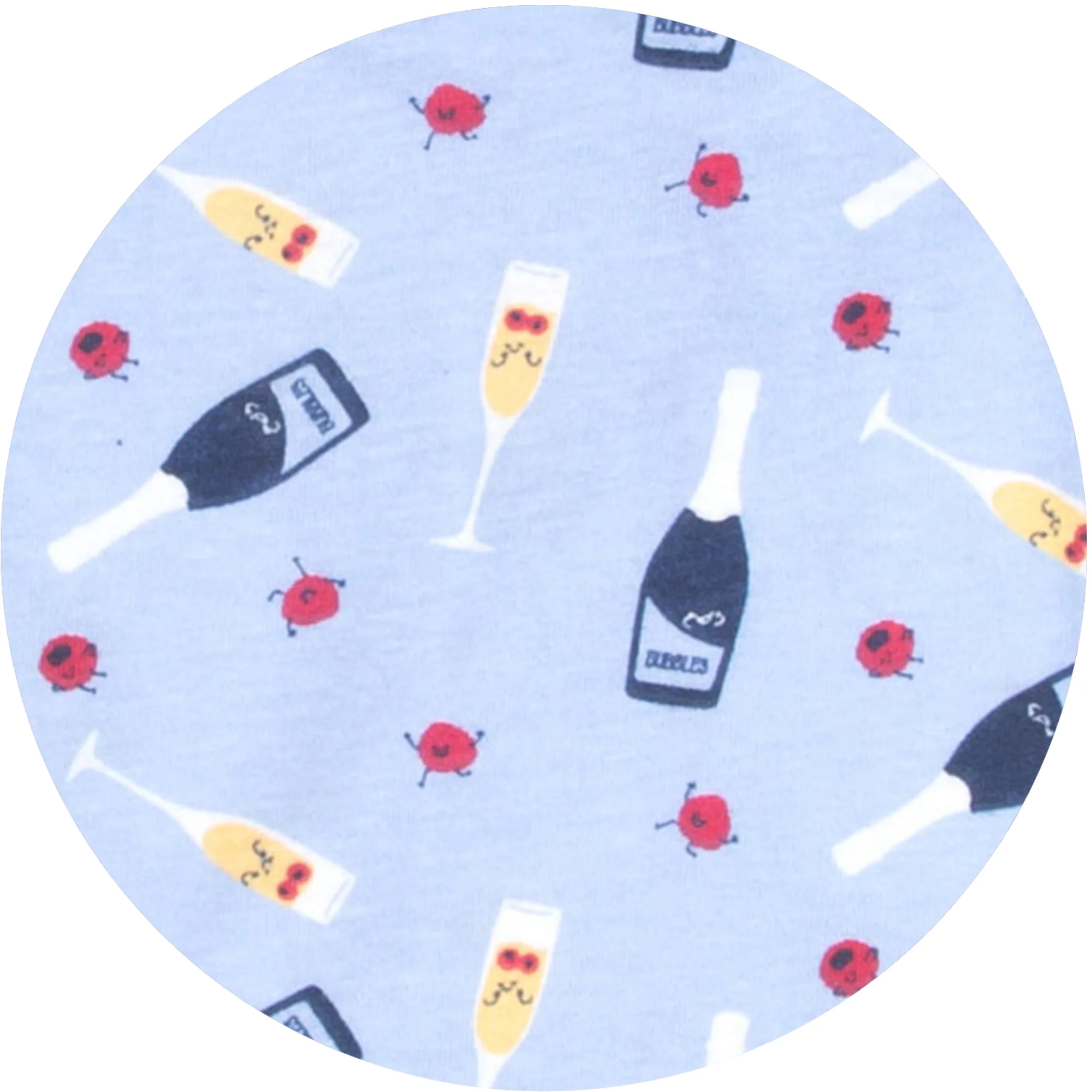 Prosecco & Raspberries XS Light Blue Unisex Lounge Pants - Image 55