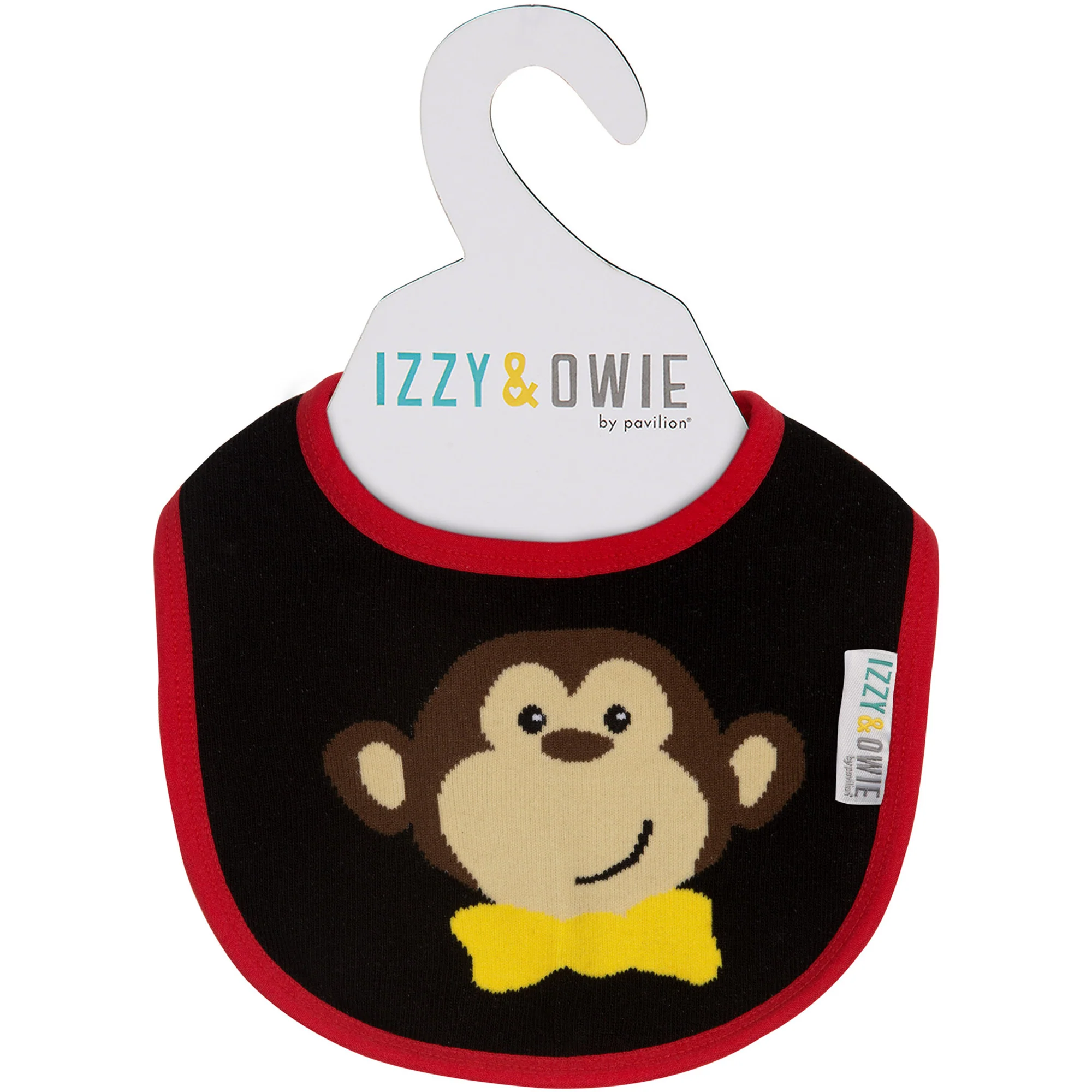 Red and Black Monkey Baby Bib - Image 5
